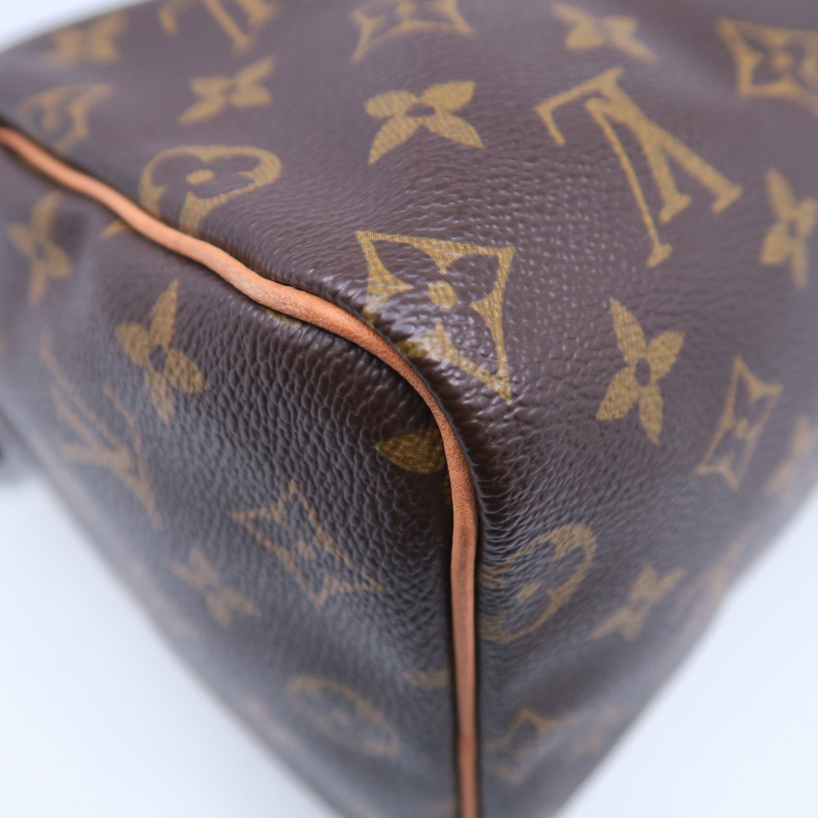 LOUIS VUITTON Monogram Speedy 25金扣手挽袋啡色