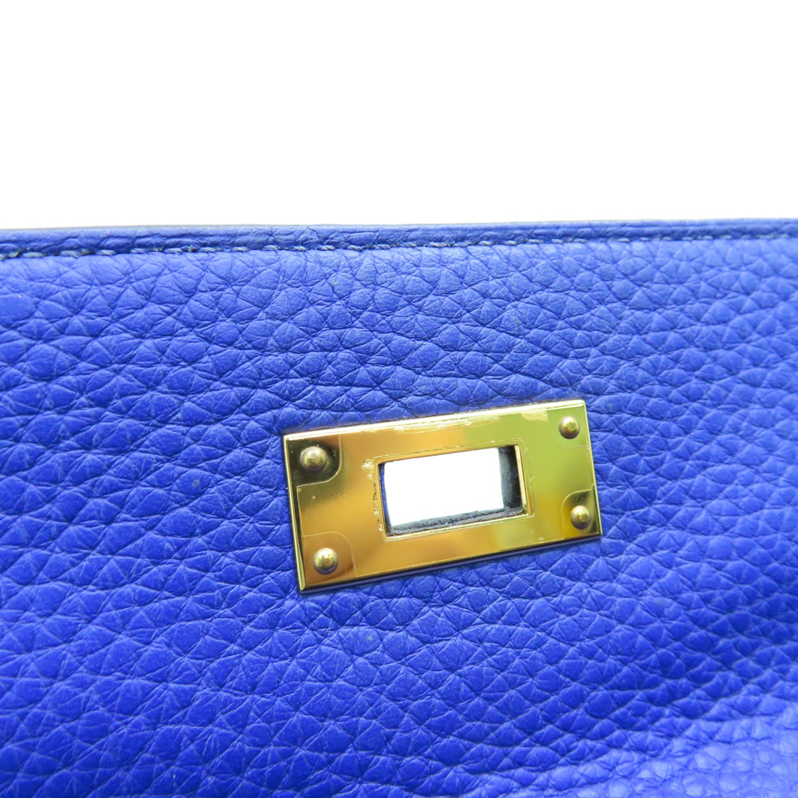 HERMES Taurillon Clemence皮革Kelly 28手挽袋蓝色