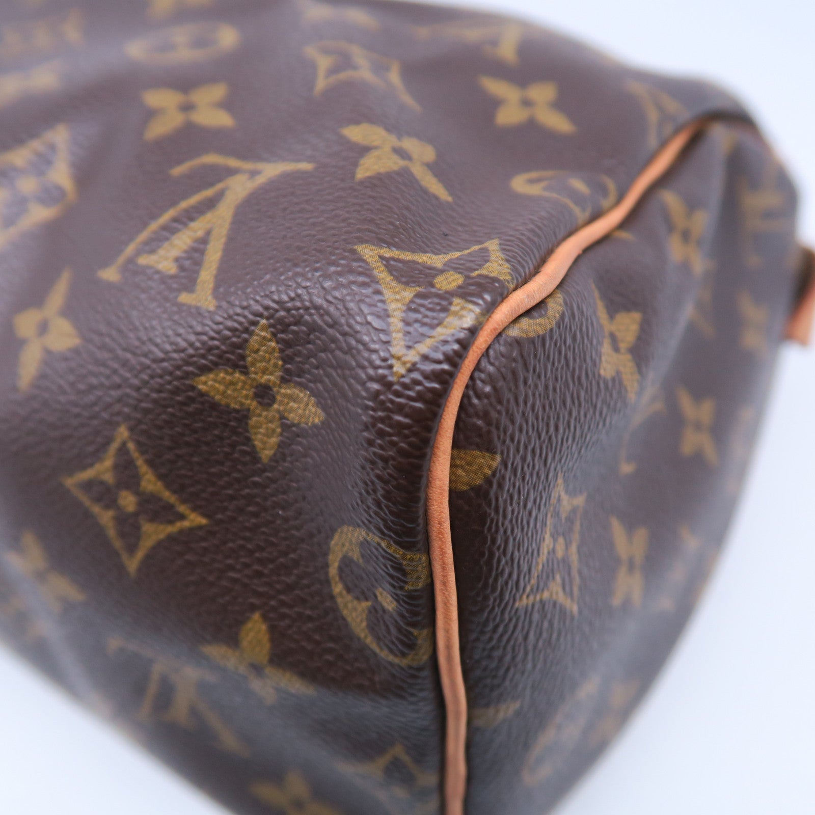 LOUIS VUITTON Monogram Speedy 25金扣手挽袋啡色