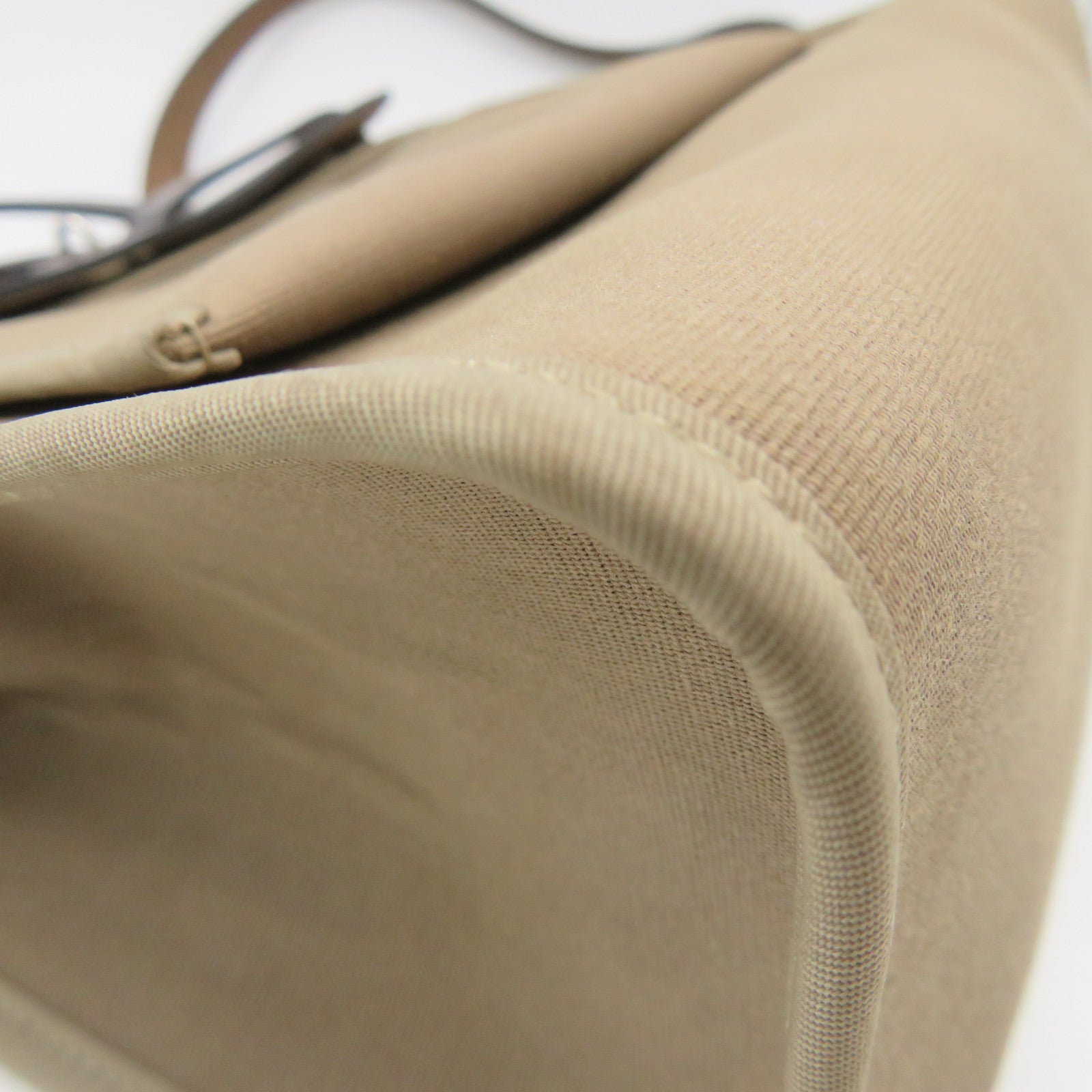 HERMES 【激減優惠】帆布Herbag PM銀扣手挽肩背兩用袋Etoupe大象灰