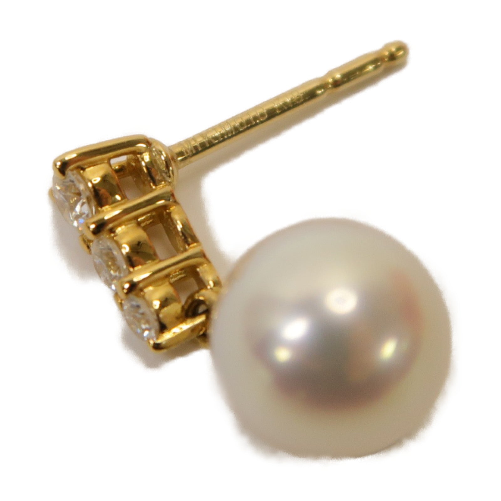 MIKIMOTO 18K黃金Pearl Earrings珍珠耳環