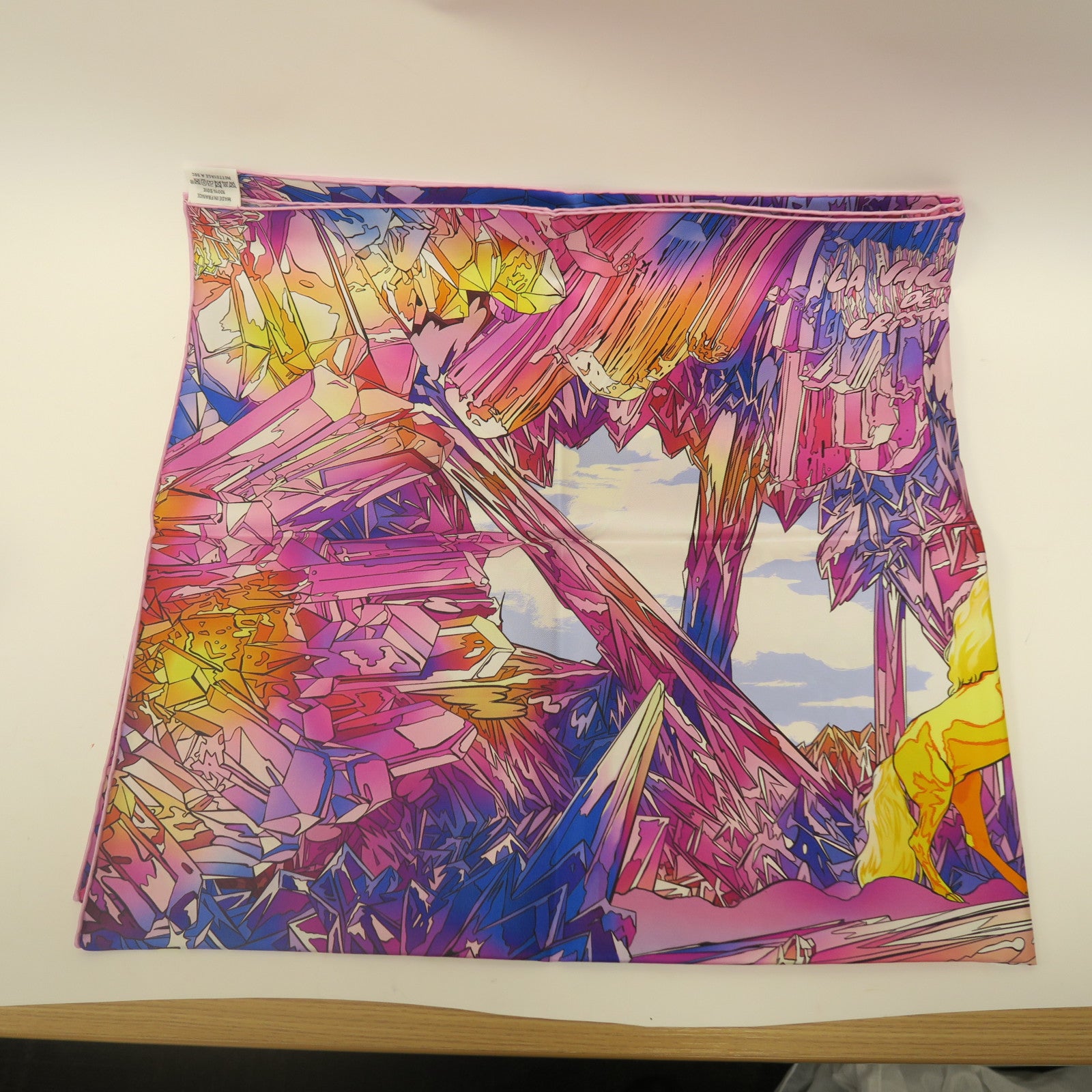 HERMES 絲質Scarf絲巾粉紅色/彩色