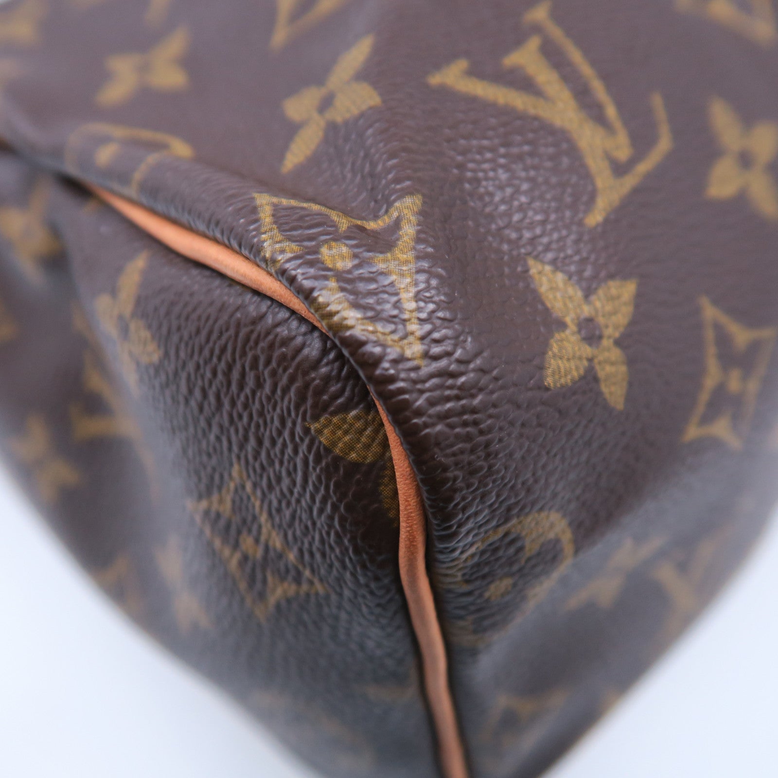LOUIS VUITTON Monogram Speedy 25金扣手挽袋啡色