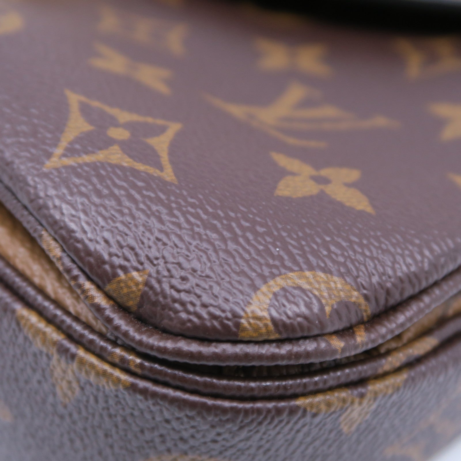 LOUIS VUITTON Monogram Reverse Pochette Meits金扣手挽肩背兩用袋棕色