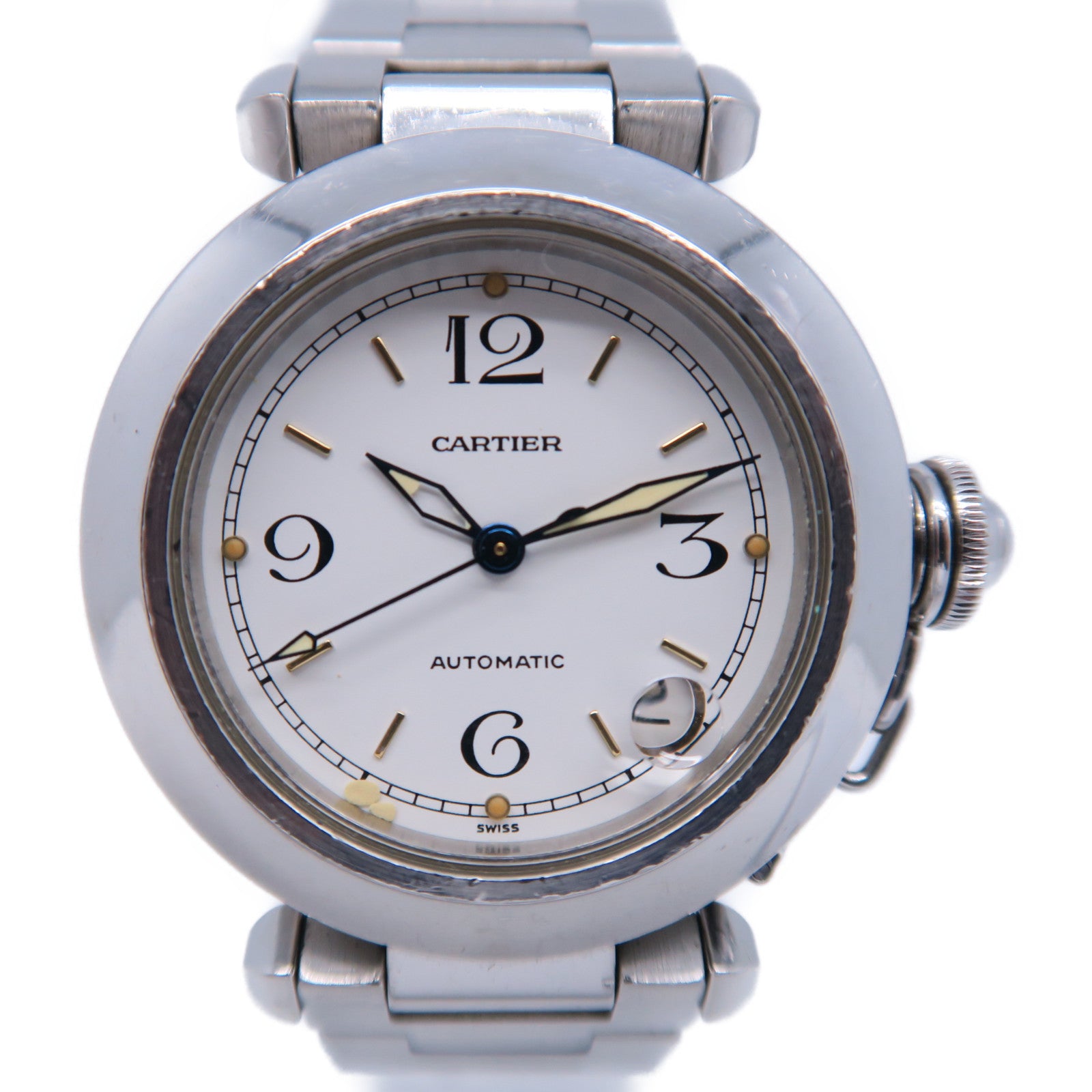 CARTIER Pasha C不鏽鋼手錶自動機芯白色
