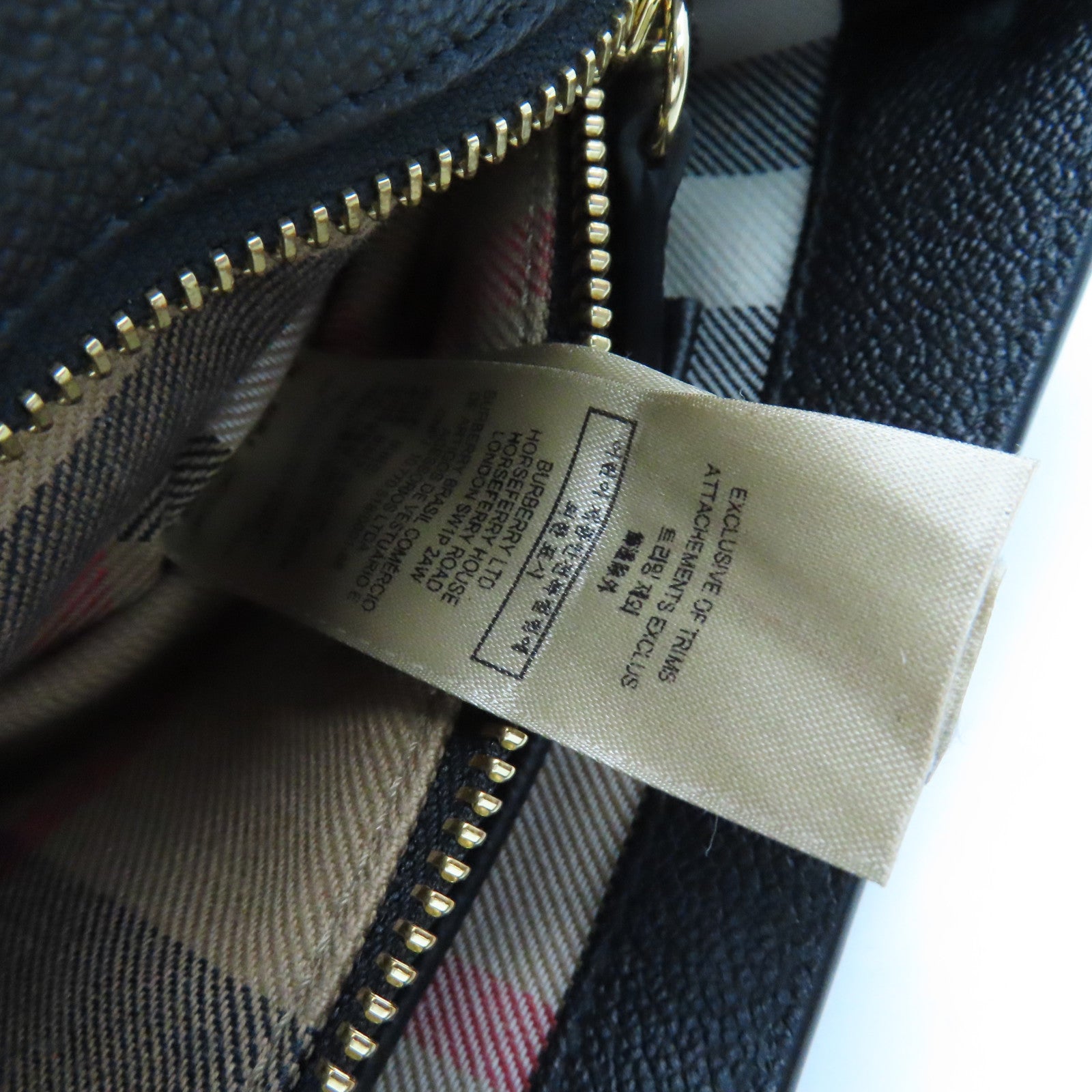 BURBERRY 【激減優惠】牛皮皮革Shoulder Bag肩背袋黑色