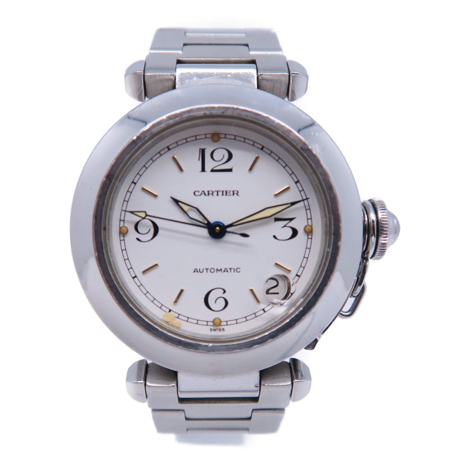 CARTIER Pasha C不鏽鋼手錶自動機芯白色