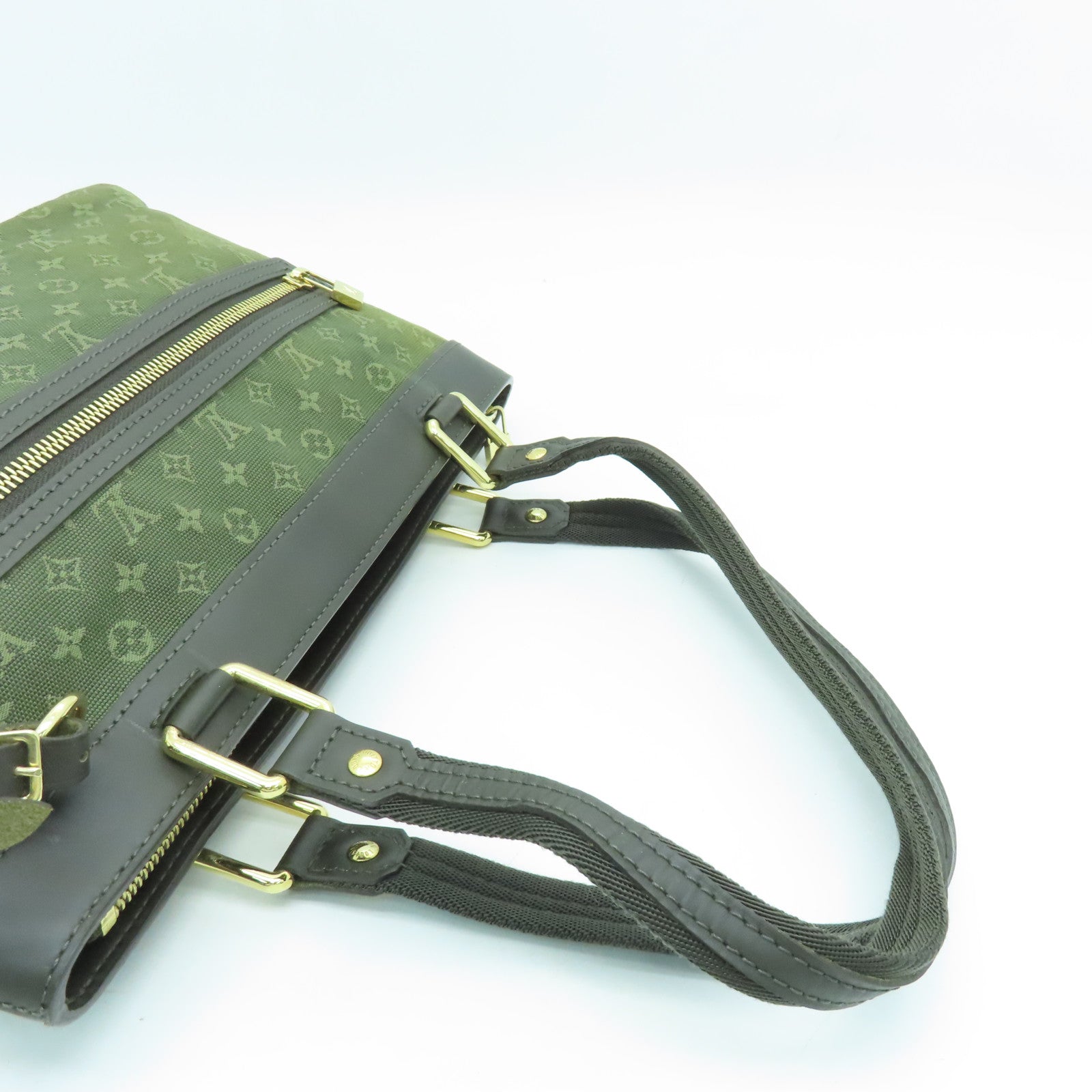 LOUIS VUITTON Monogram Mini Lucille PM金扣肩背袋绿色