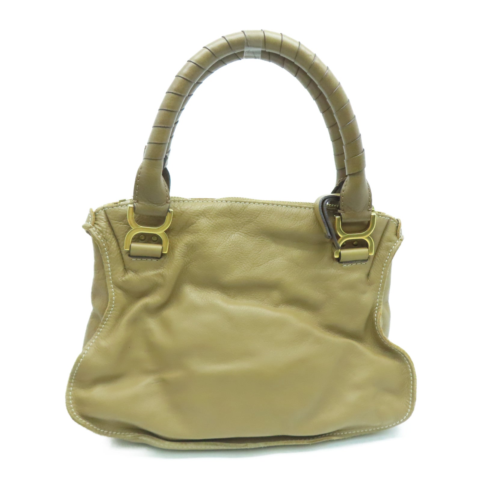 Chloe 【激减优惠】牛皮皮革Shoulder Bag金扣肩背袋啡色