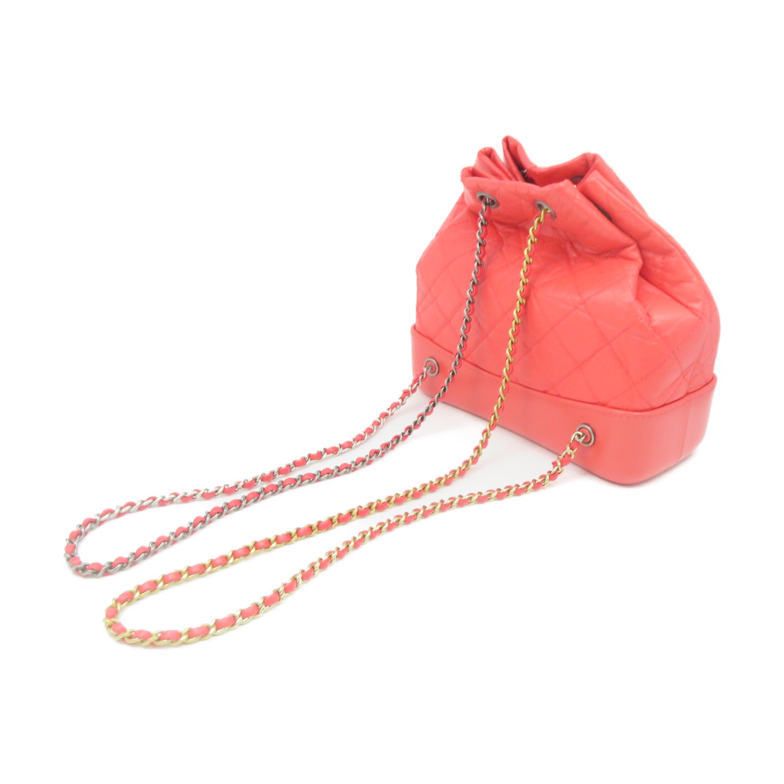 CHANEL rhombic cowhide leather Gabrielle Backpack backpack pink