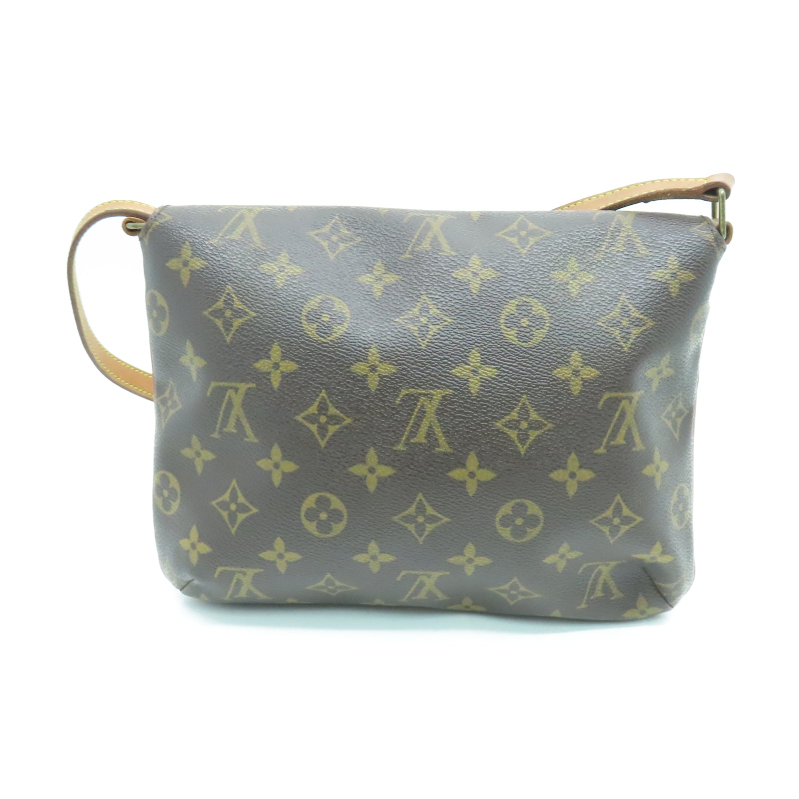 LOUIS VUITTON Monogram Musette Tango金扣肩背袋棕色