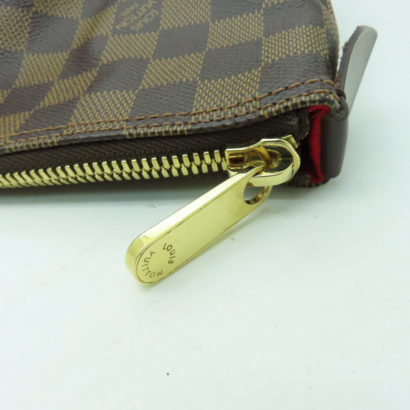 LOUIS VUITTON Damier Saleya MM金扣手挽袋啡色