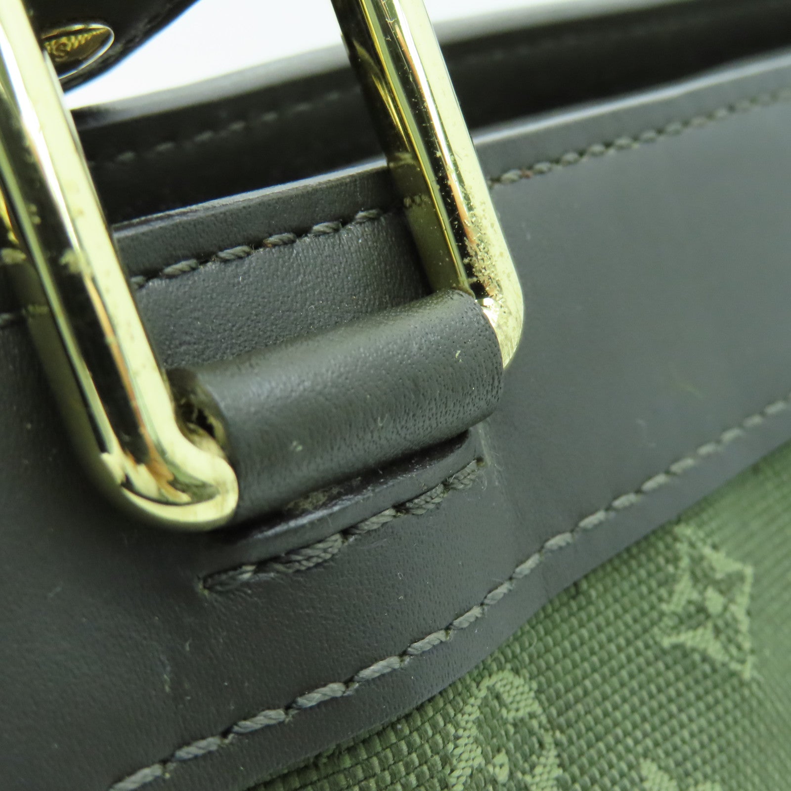 LOUIS VUITTON Monogram Mini Lucille PM金扣肩背袋绿色