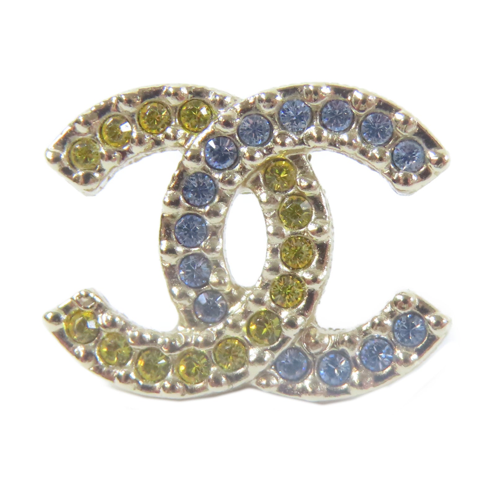 CHANEL 金屬/水晶Earrings耳環金色/黃色/藍色/粉紅色