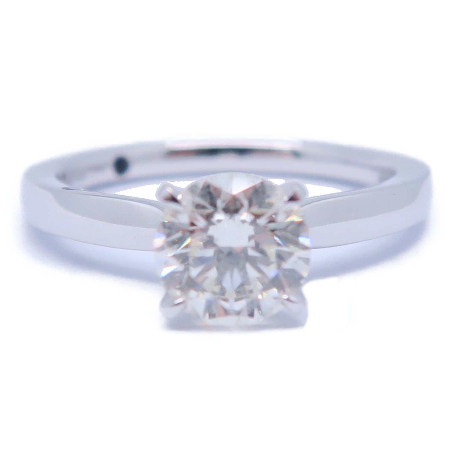JEWELRY 18K白金Diamond Ring 1.02ct鑽石/0.023藍寶石鑽石戒指US#5.75