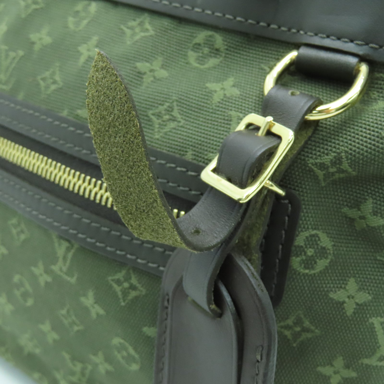 LOUIS VUITTON Monogram Mini Lucille PM金扣肩背袋绿色