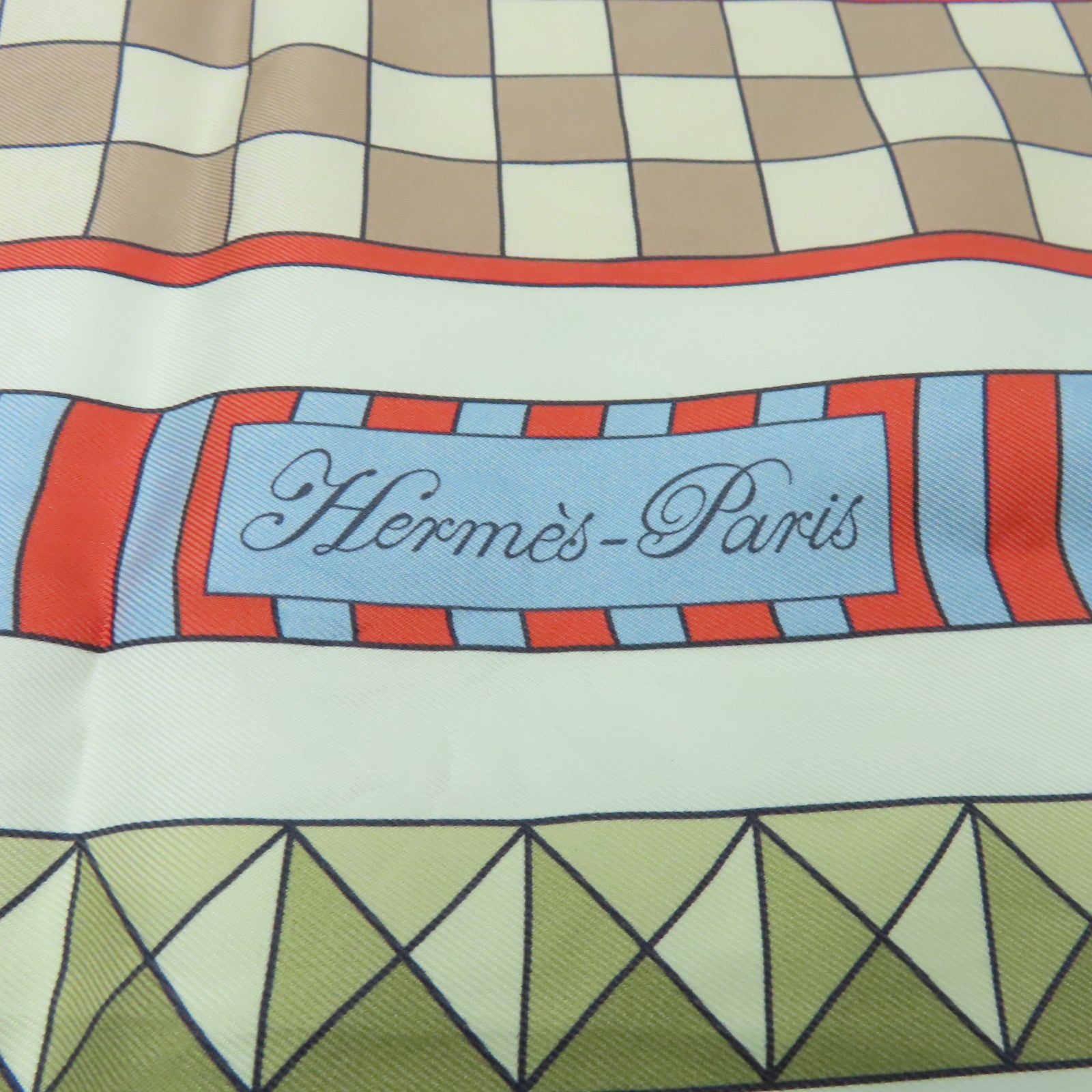 HERMES 絲質Maxi Twilly絲巾白色