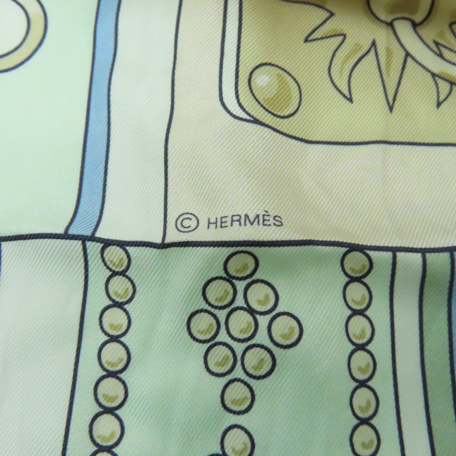 HERMES 絲質Maxi Twilly絲巾白色
