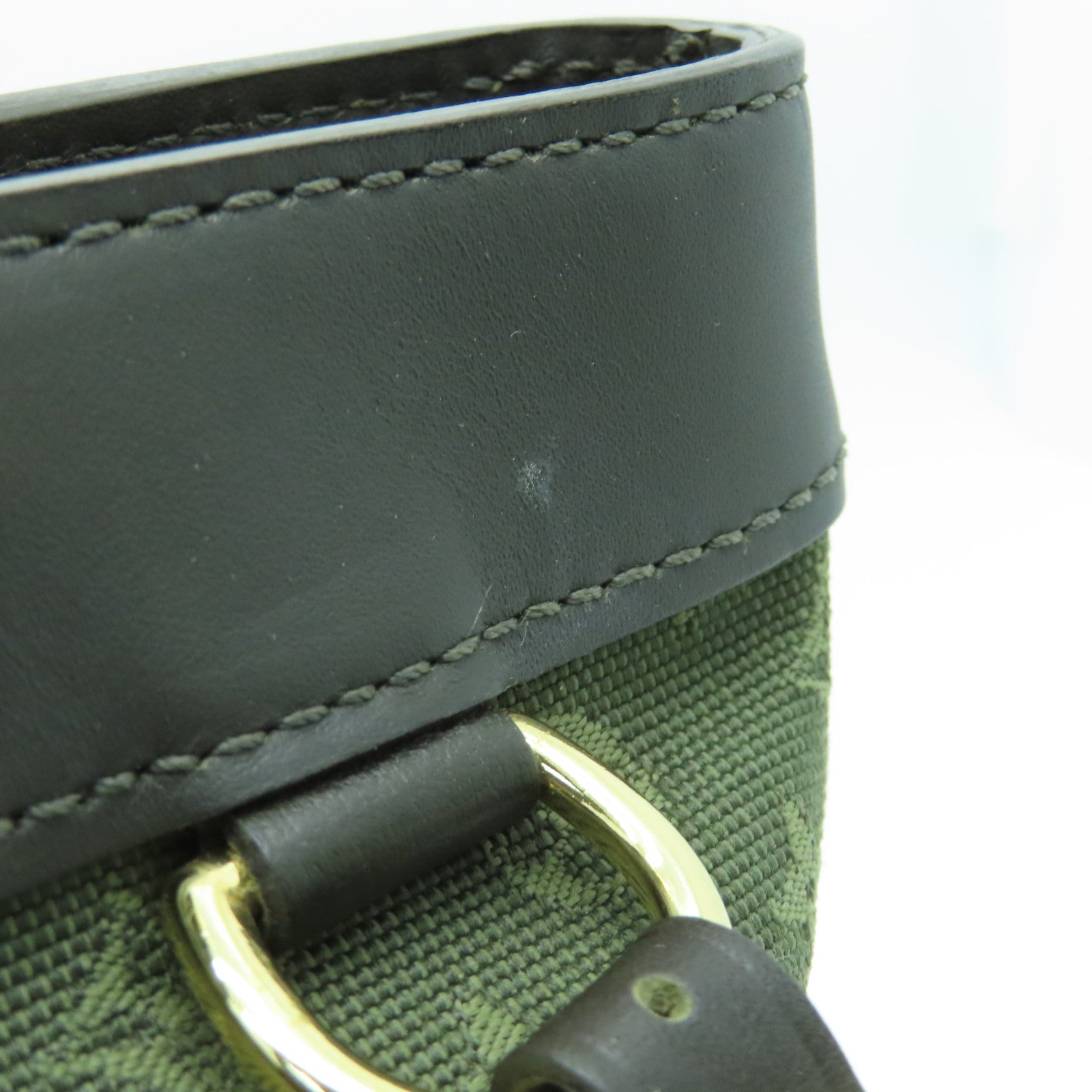LOUIS VUITTON Monogram Mini Lucille PM金扣肩背袋绿色