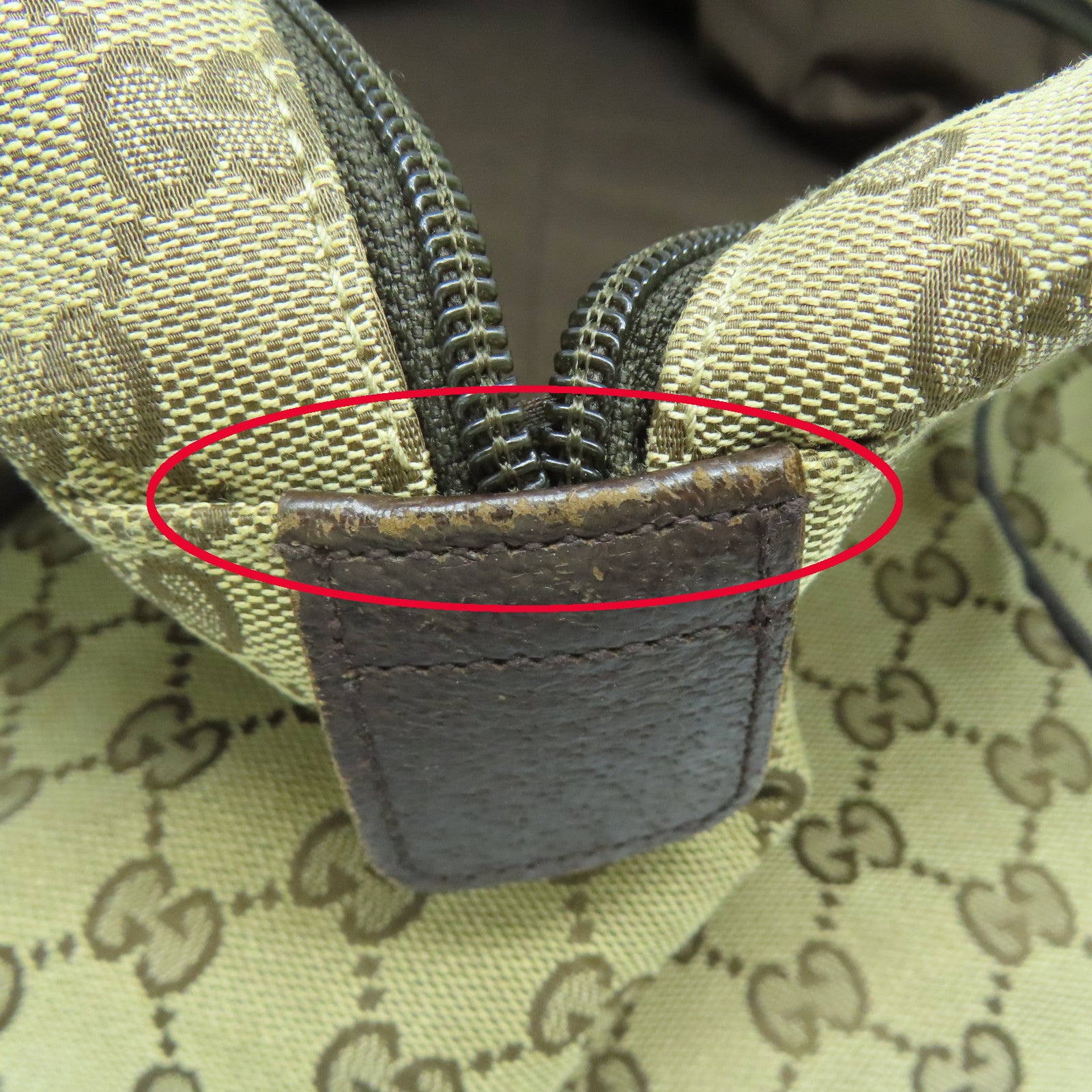 GUCCI 帆布Tote Bag銀扣手挽袋/旅行袋啡色