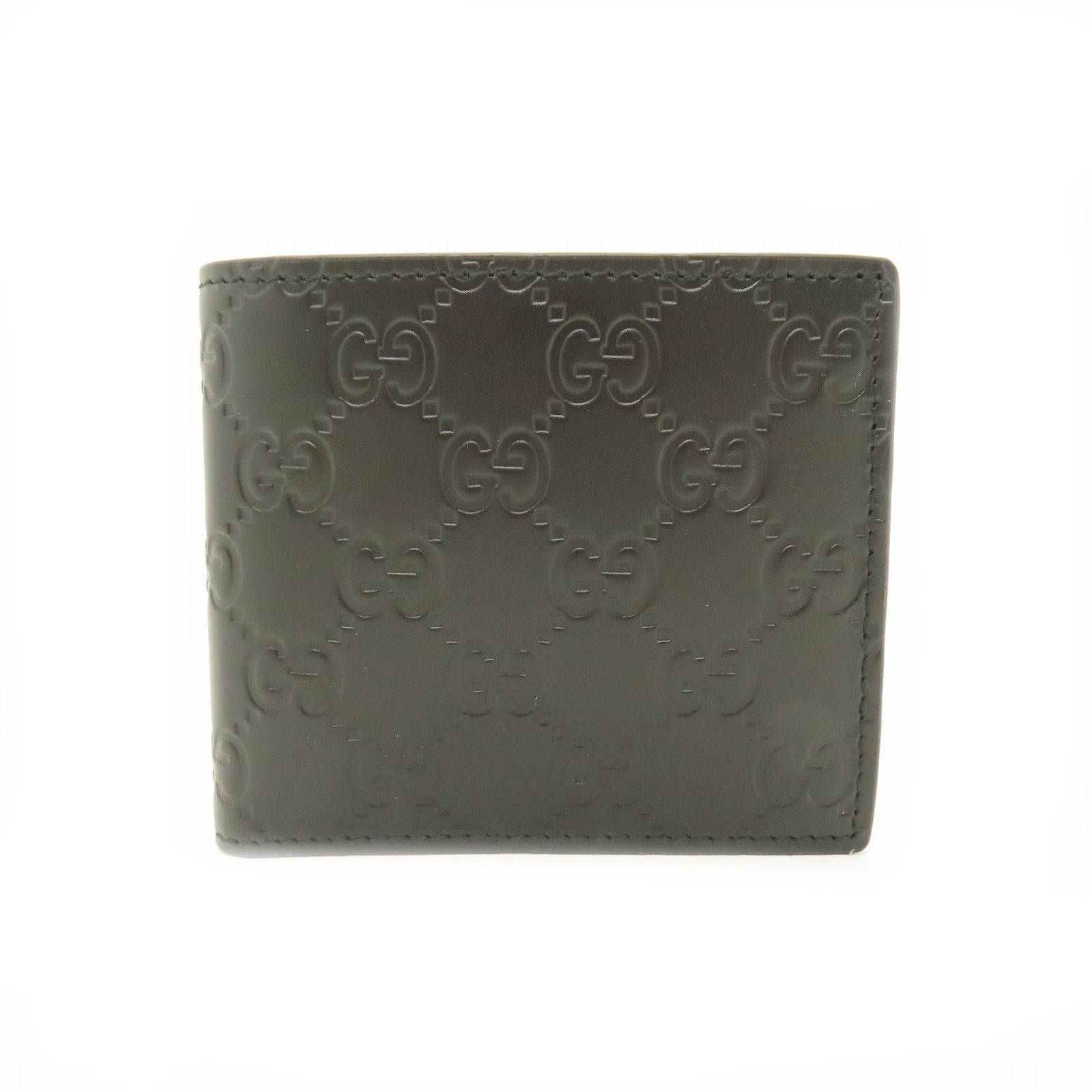 GUCCI 牛皮皮革Wallet銀扣錢包黑色