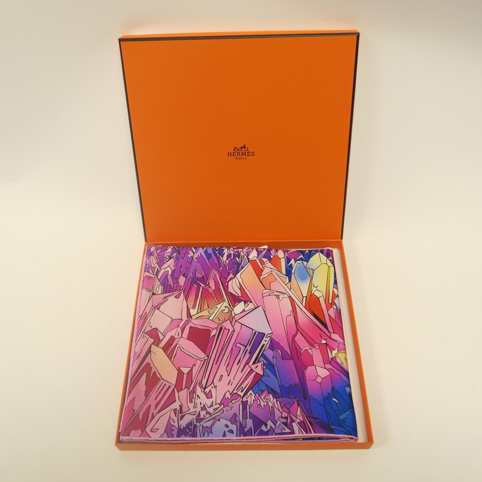 HERMES 絲質Scarf絲巾粉紅色/彩色