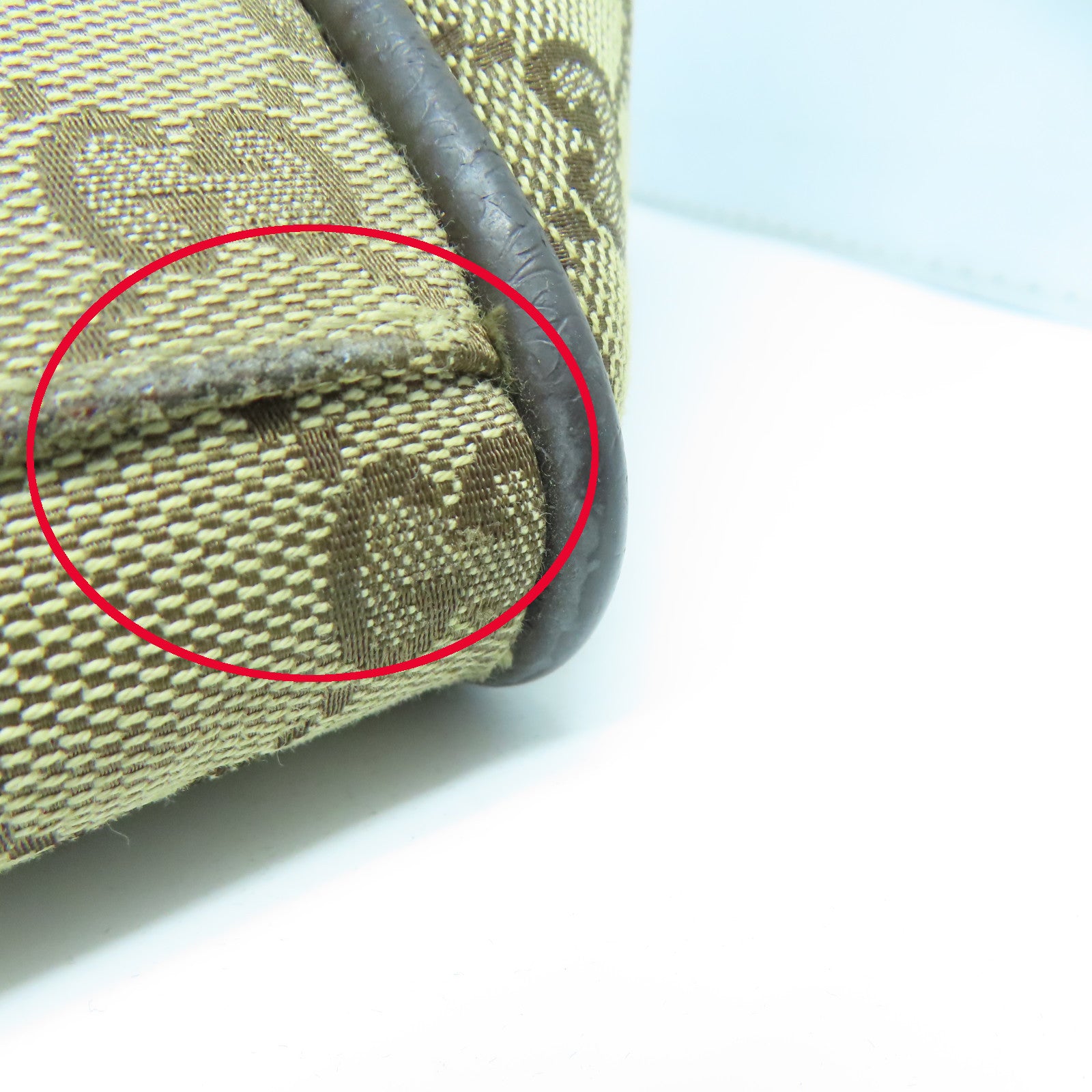 GUCCI 帆布Tote Bag銀扣手挽袋/旅行袋啡色