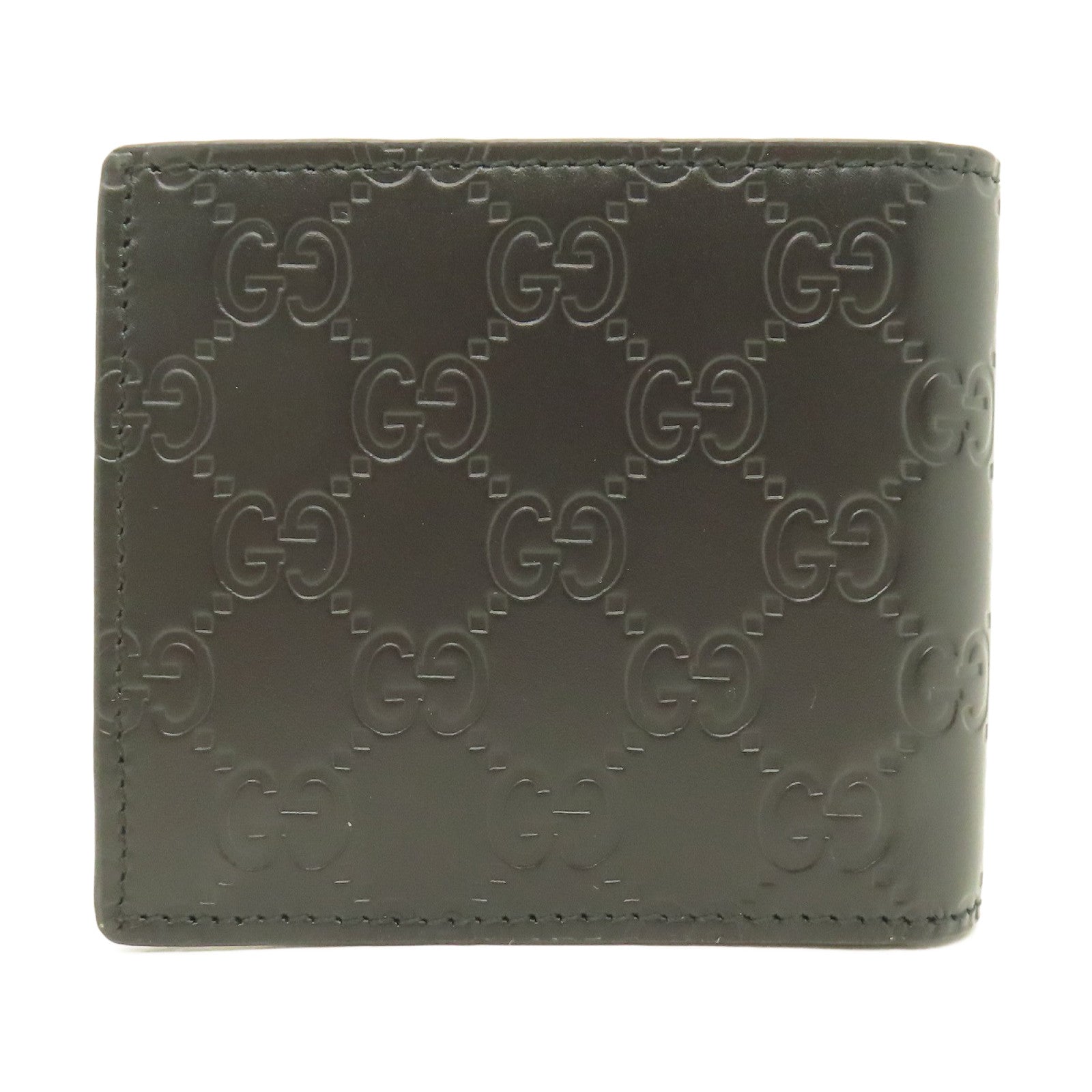 GUCCI 牛皮皮革Wallet銀扣錢包黑色