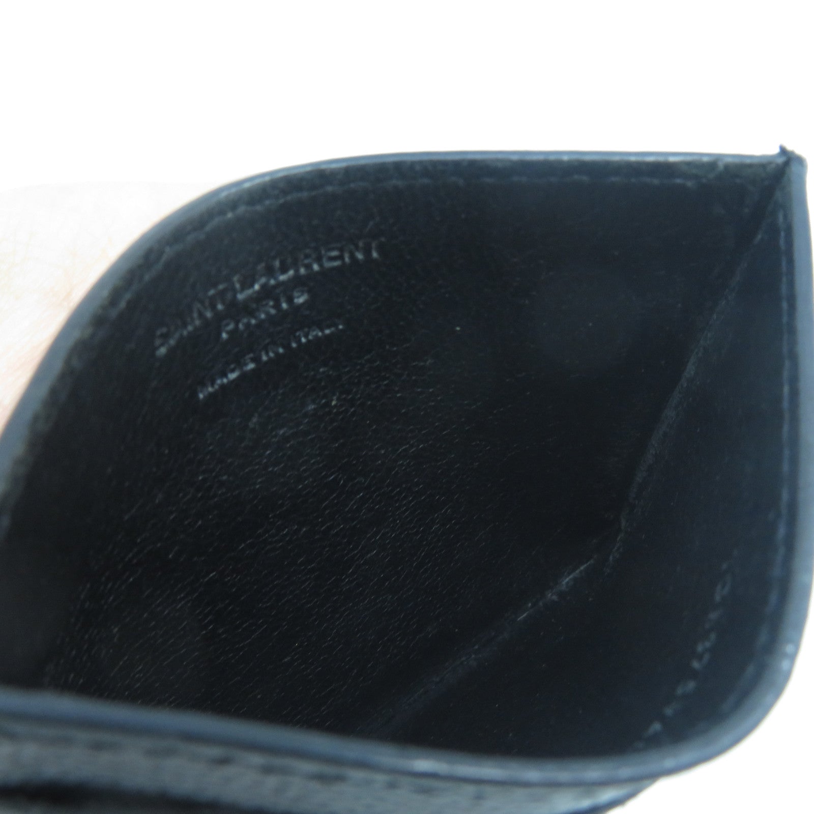 SAINT LAURENT 【激減優惠】牛皮皮革Card Case卡片套黑色