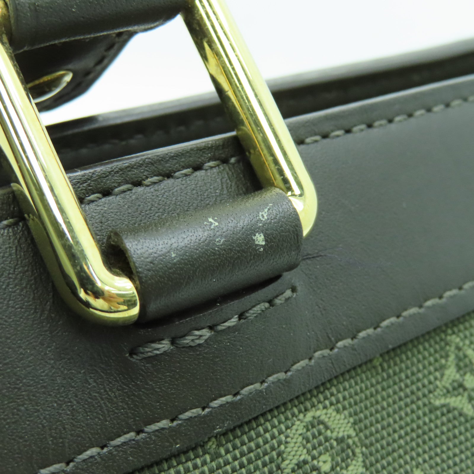 LOUIS VUITTON Monogram Mini Lucille PM金扣肩背袋绿色