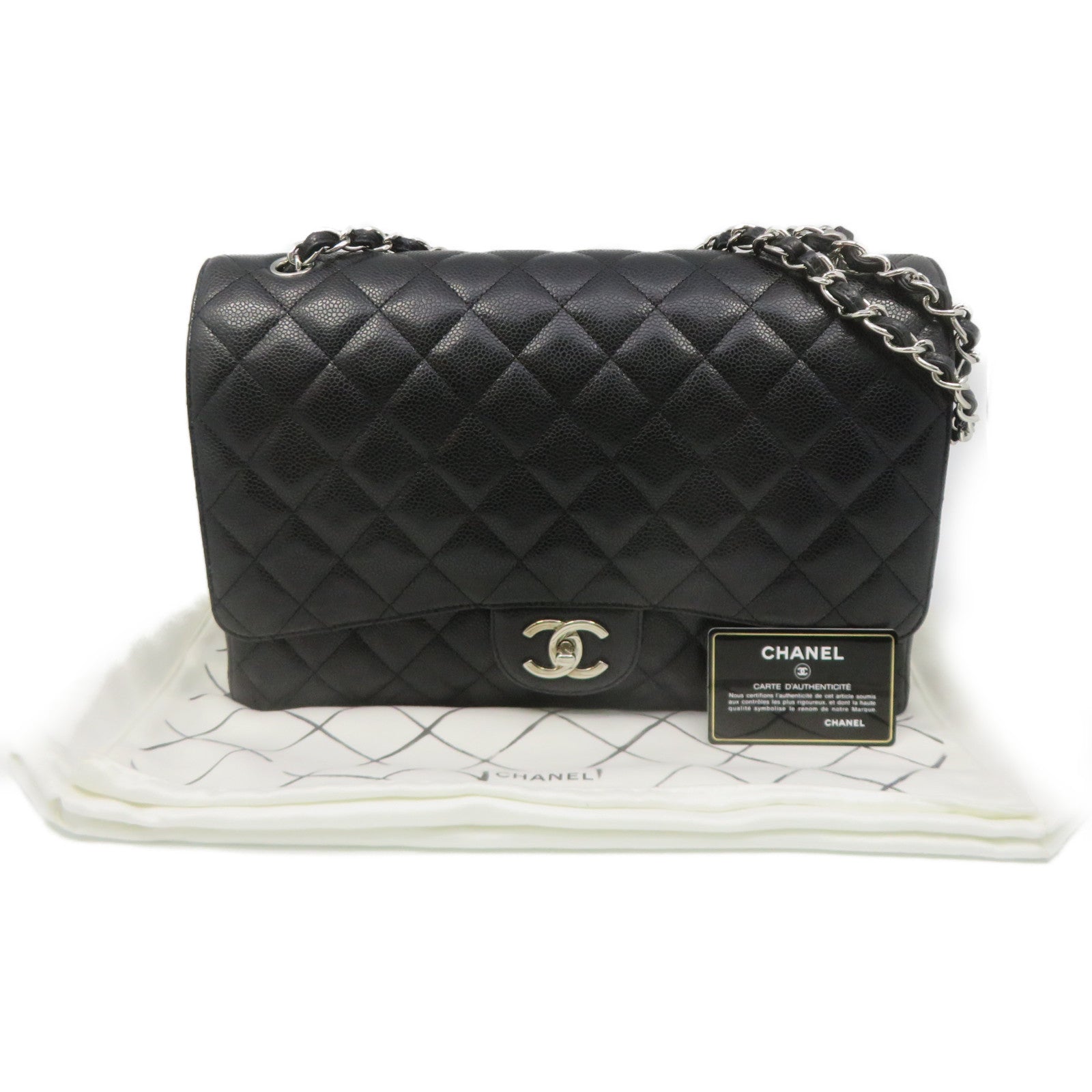 What is chanel shop caviar leather