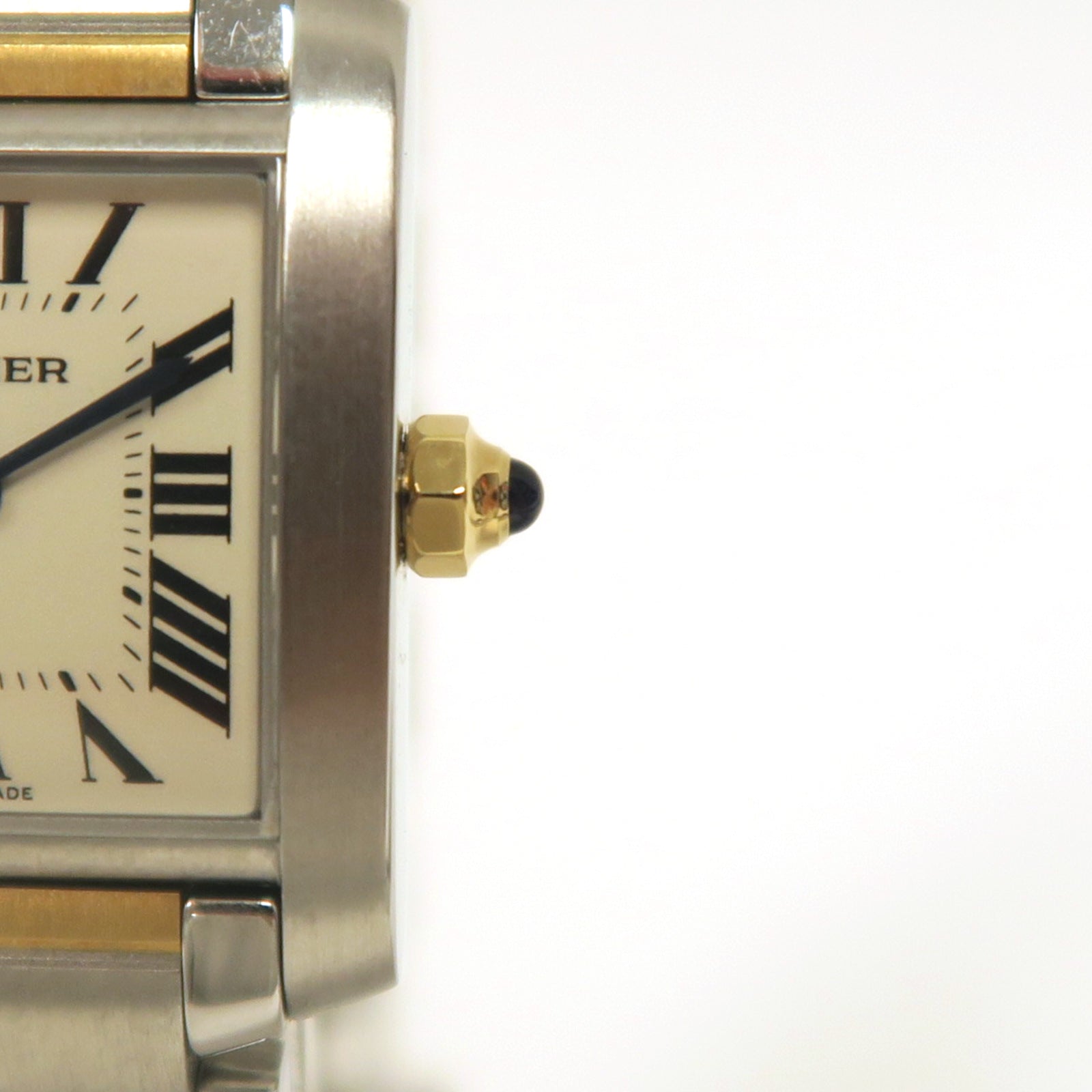 CARTIER 18K白金/黃金/不鏽鋼Tank Francaise SM石英機芯白色