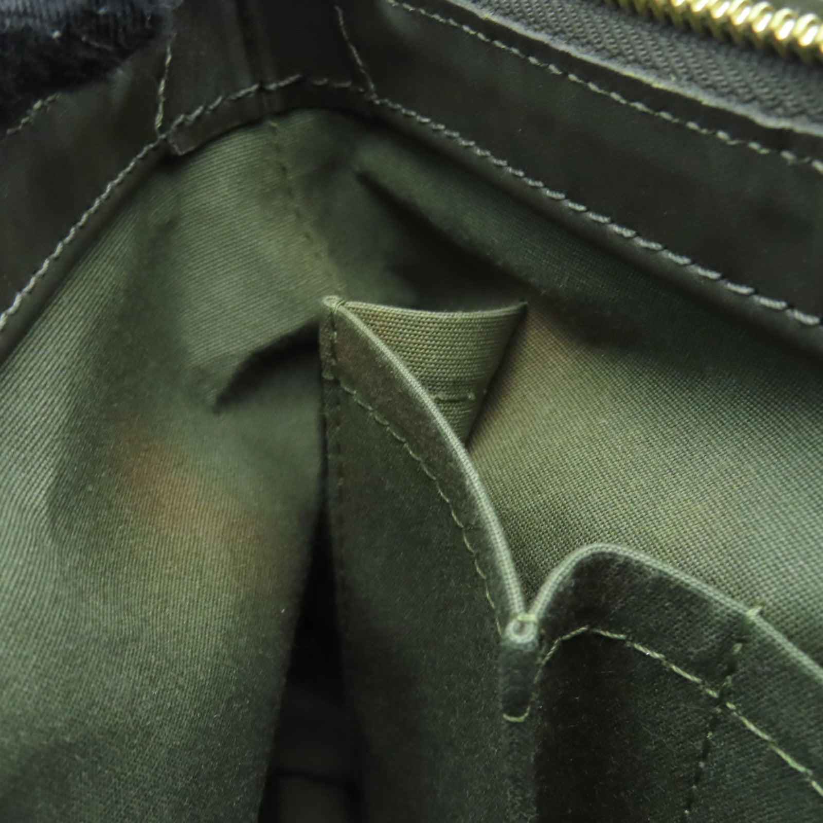 LOUIS VUITTON Monogram Mini Lucille PM金扣肩背袋绿色