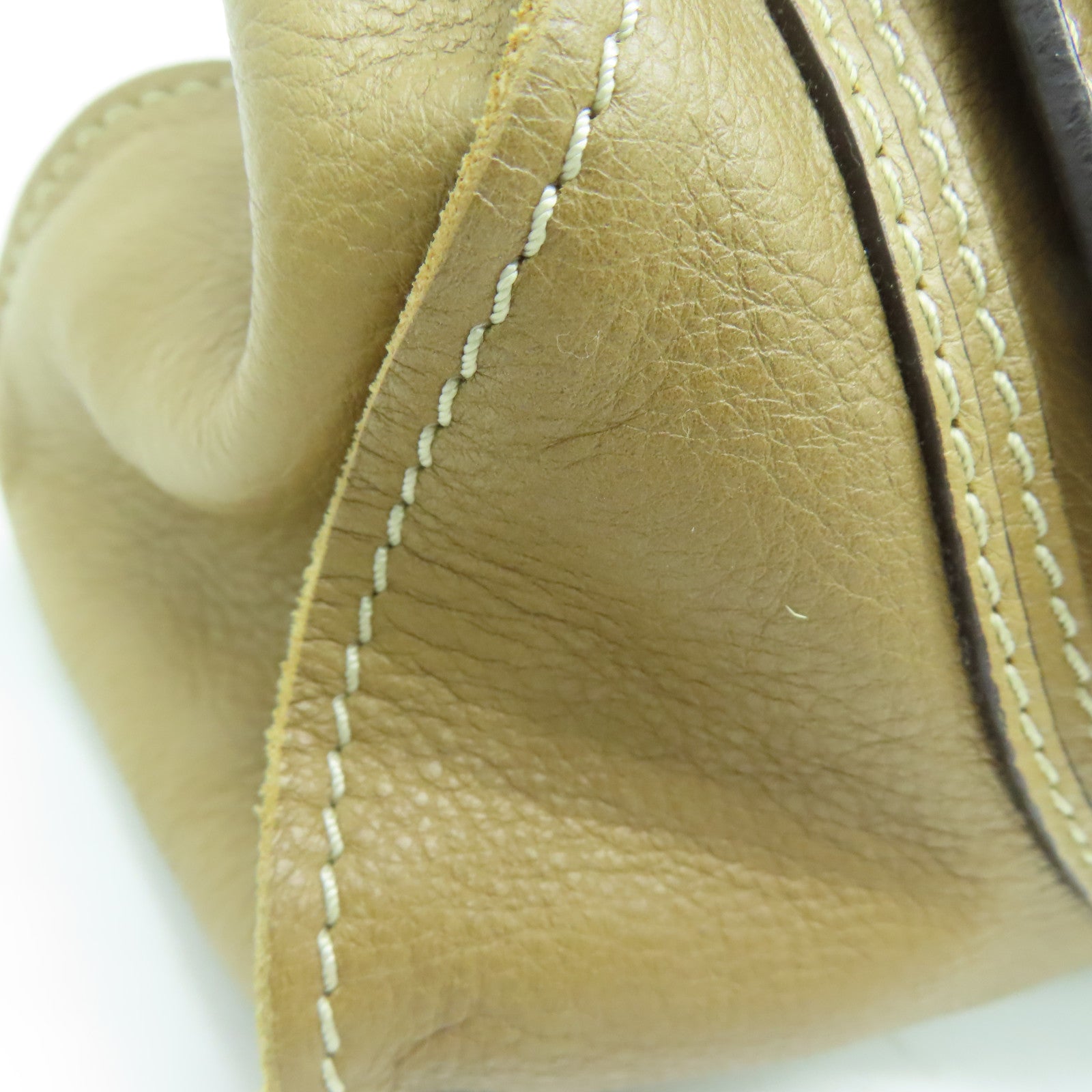 Chloe 【激减优惠】牛皮皮革Shoulder Bag金扣肩背袋啡色