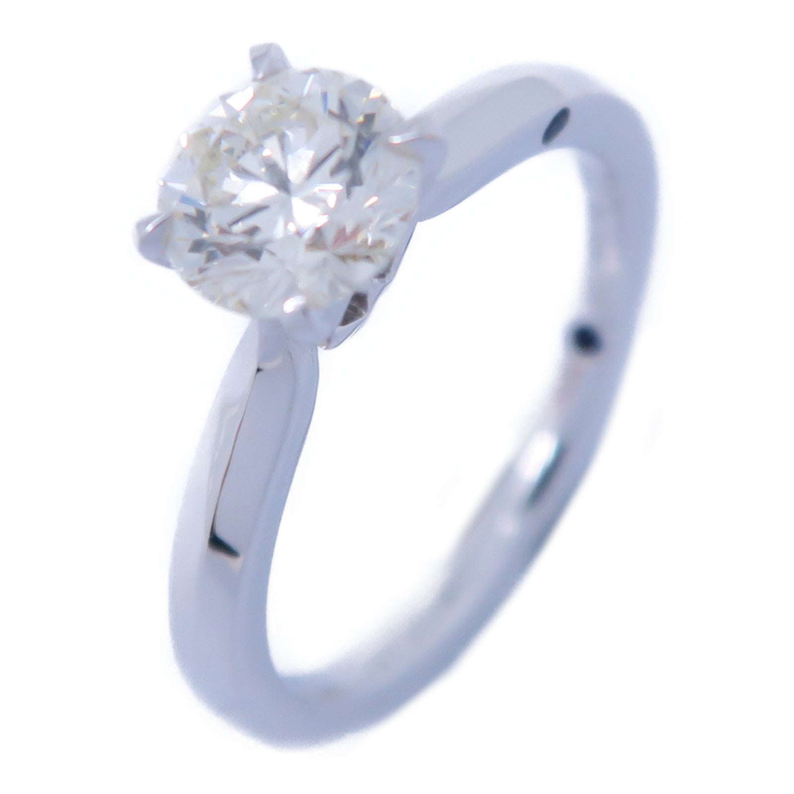 JEWELRY 18K白金Diamond Ring 1.02ct鑽石/0.023藍寶石鑽石戒指US#5.75