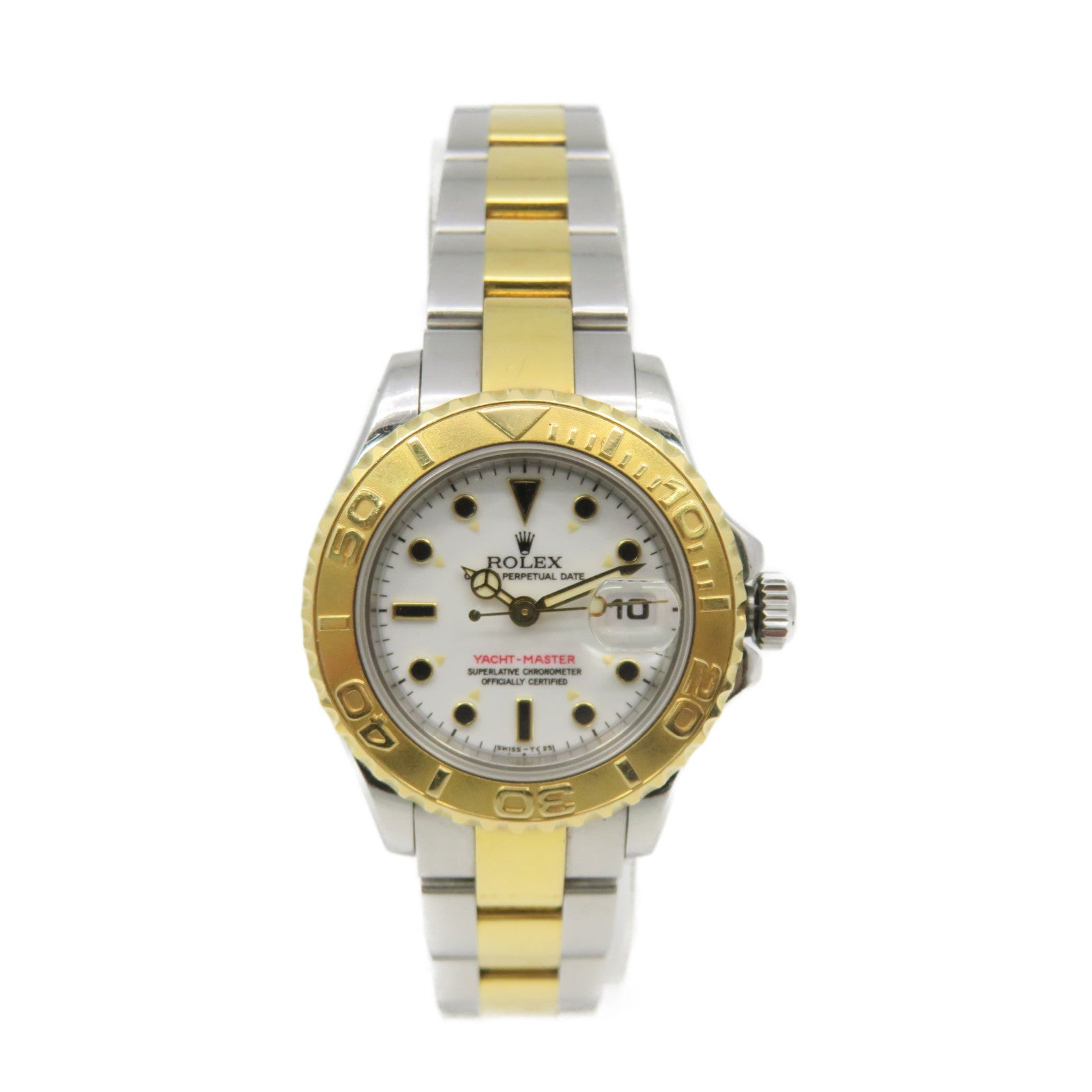 ROLEX 【激減優惠】Yacht Master 18K黃金/不鏽鋼Watch自動機芯手錶白色
