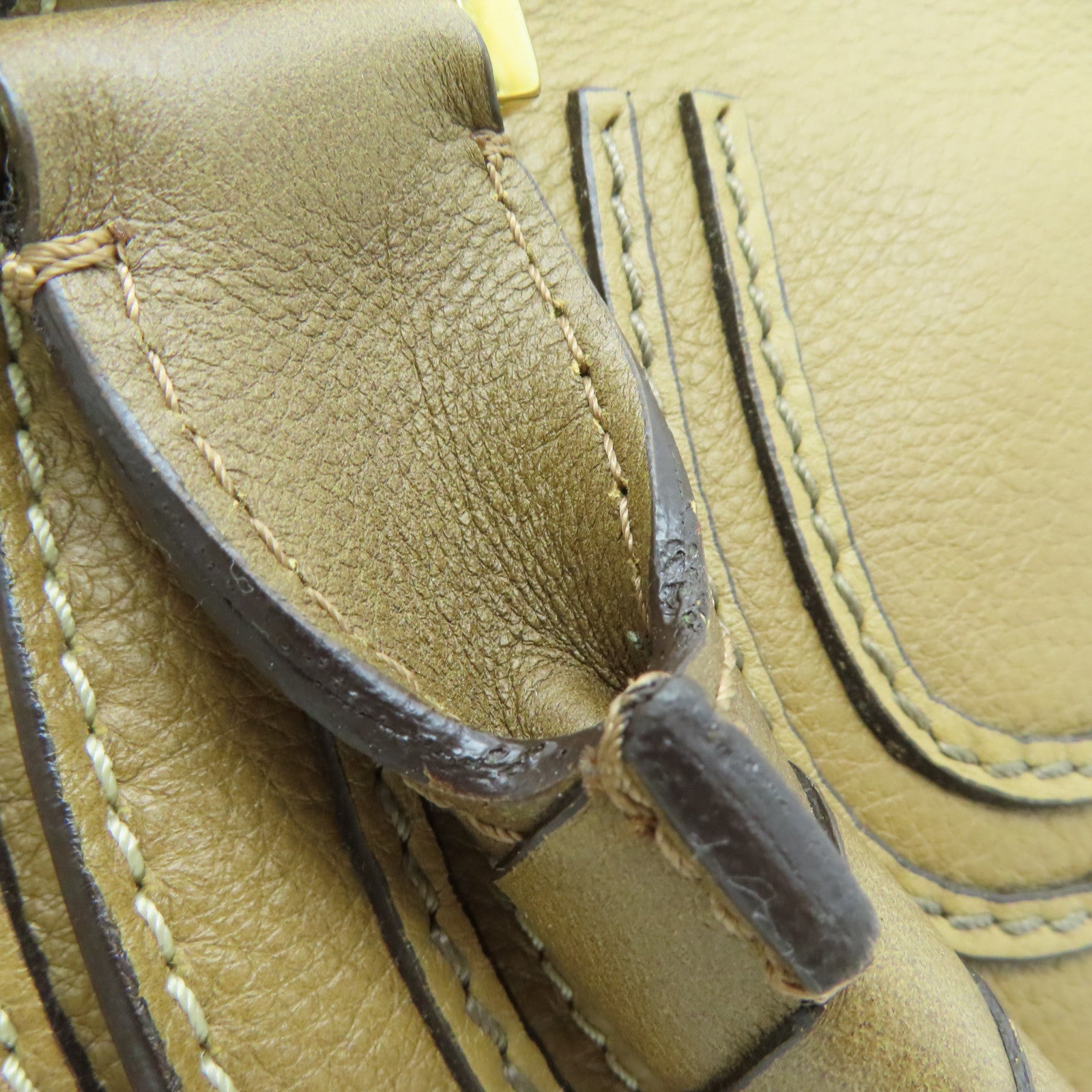 Chloe 【激减优惠】牛皮皮革Shoulder Bag金扣肩背袋啡色