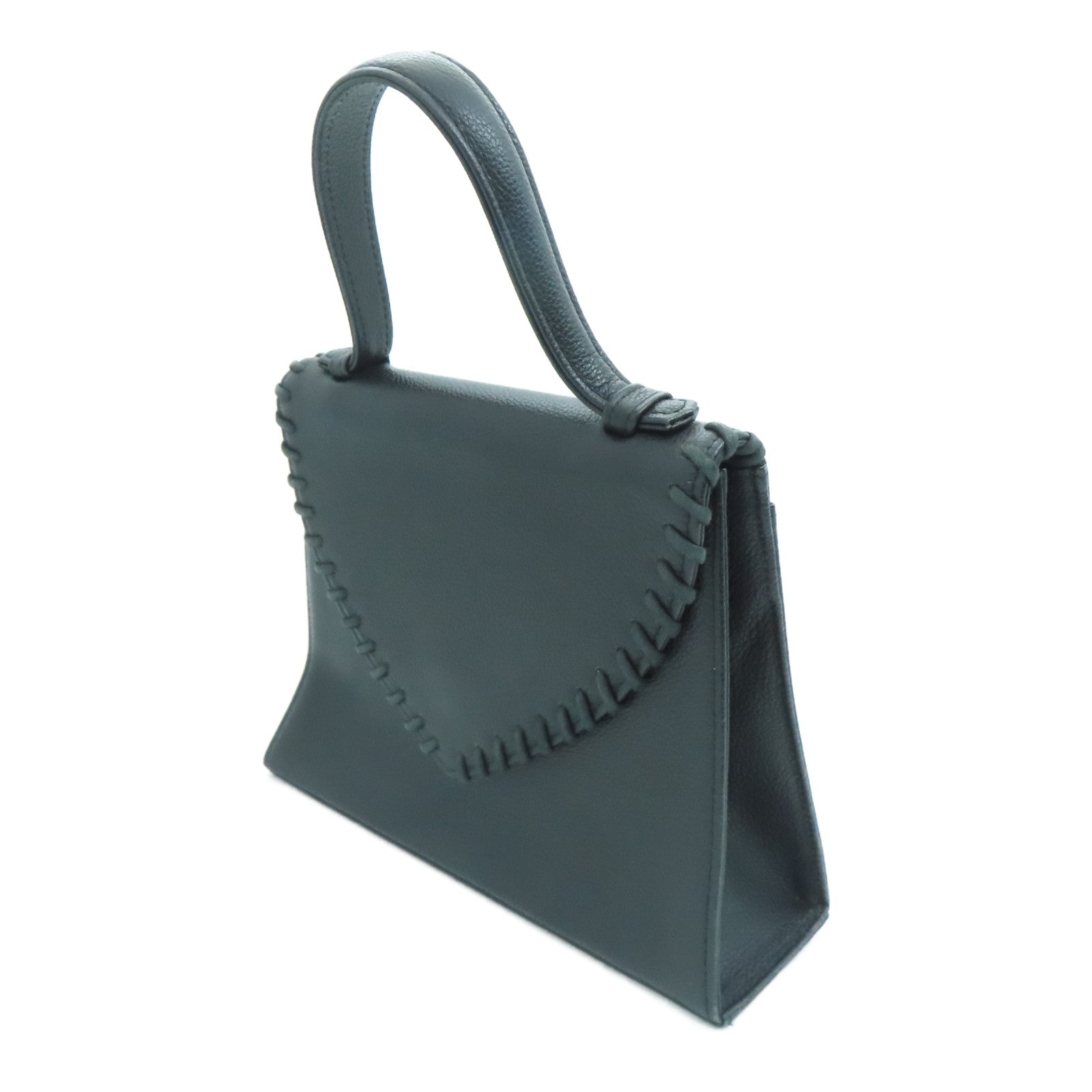 YVES SAINT LAURENT 牛皮皮革Handbag手挽袋黑色