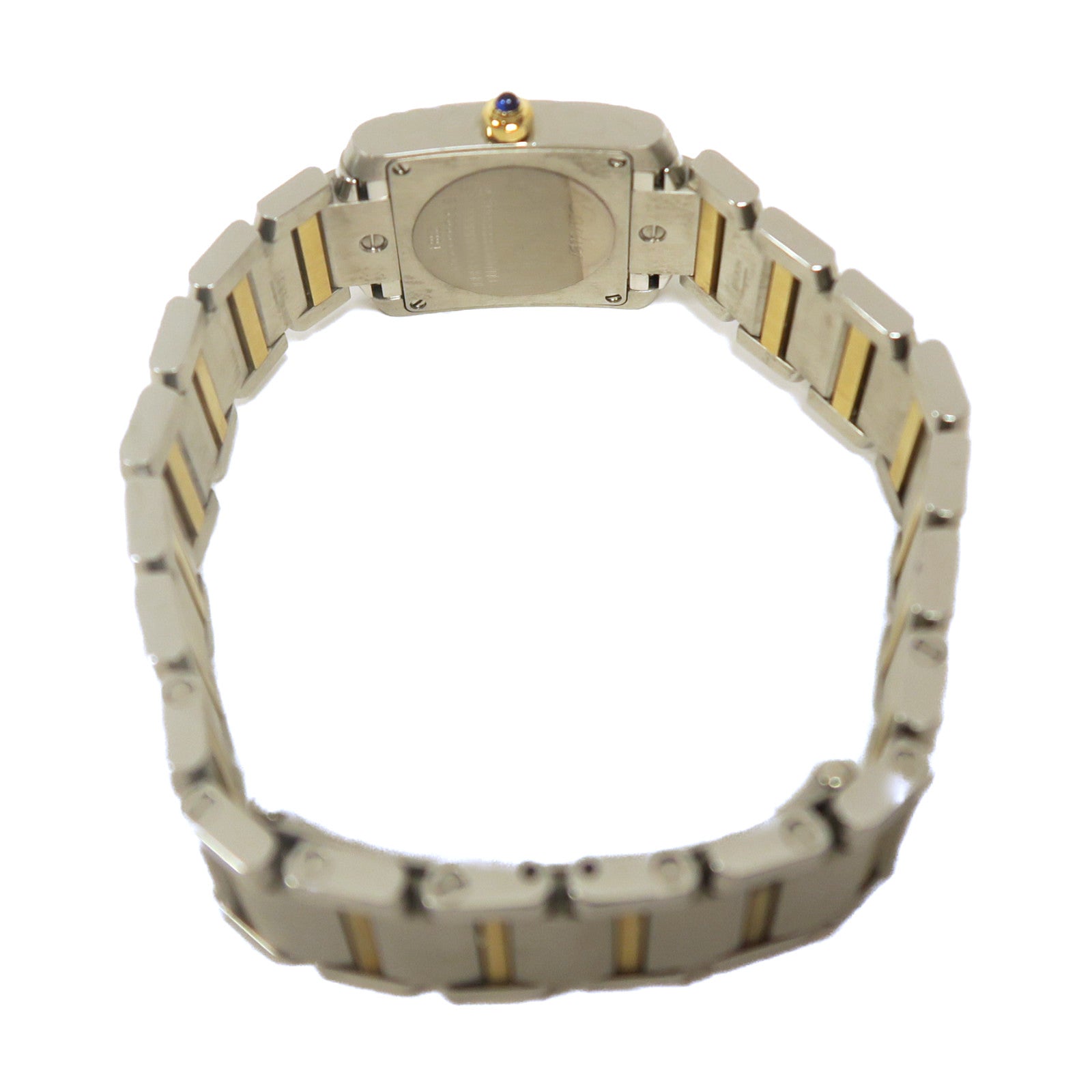 CARTIER 18K白金/黃金/不鏽鋼Tank Francaise SM石英機芯白色
