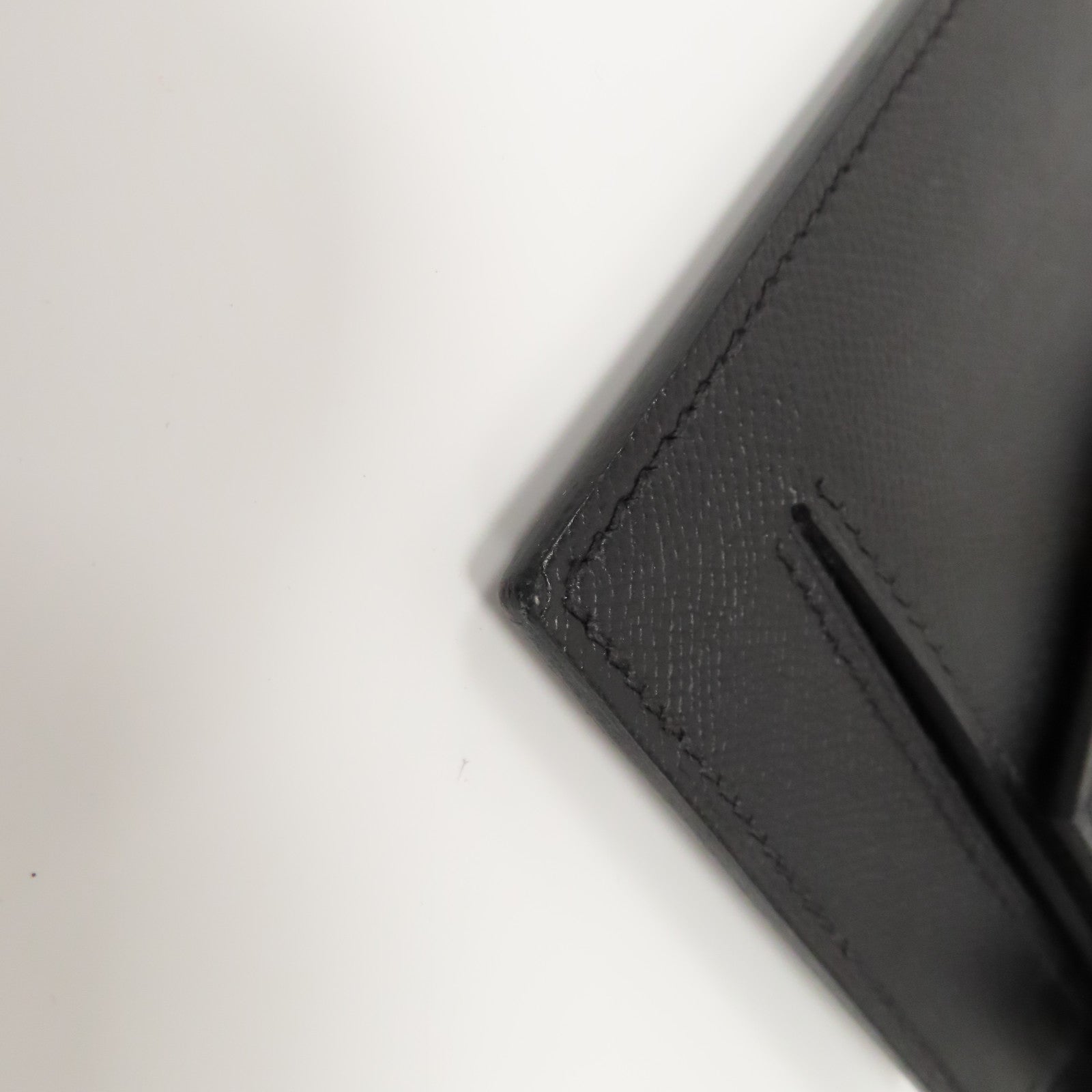 HERMES Epsom皮革Kelly Pocket金扣零錢包黑色