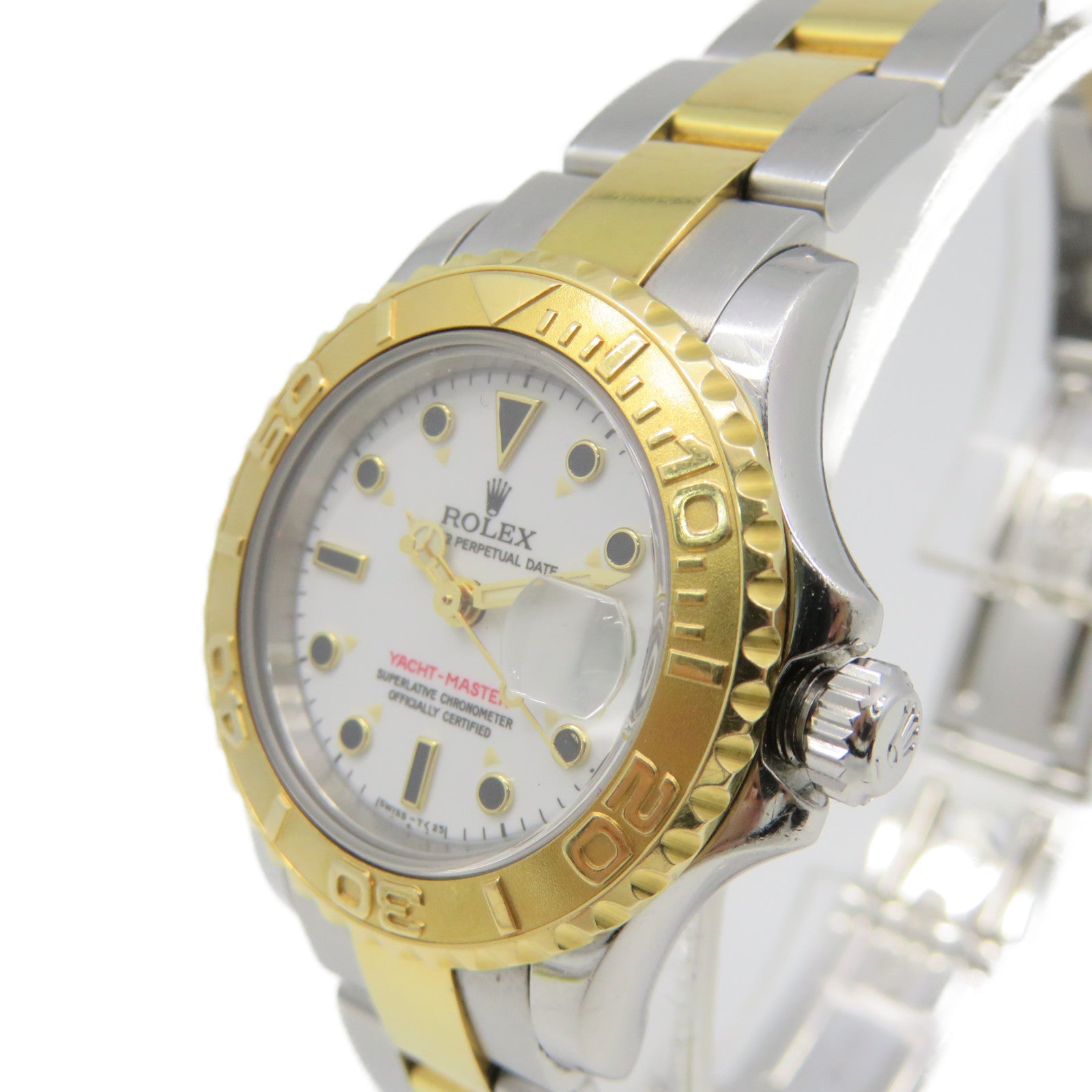 ROLEX 【激減優惠】Yacht Master 18K黃金/不鏽鋼Watch自動機芯手錶白色