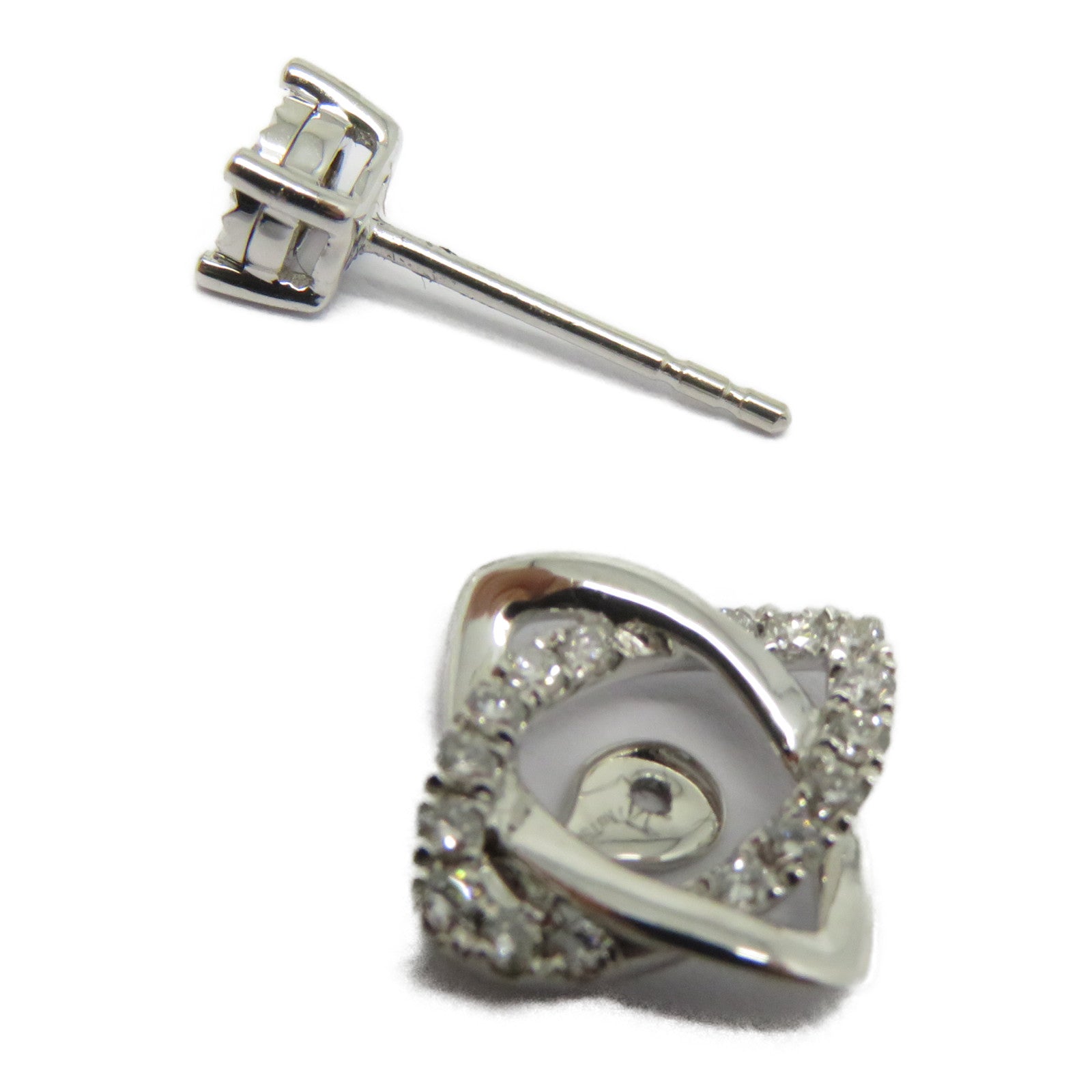 JEWELRY 14K白金Diamond Earrings 0.275/0.146ct鑽石耳環