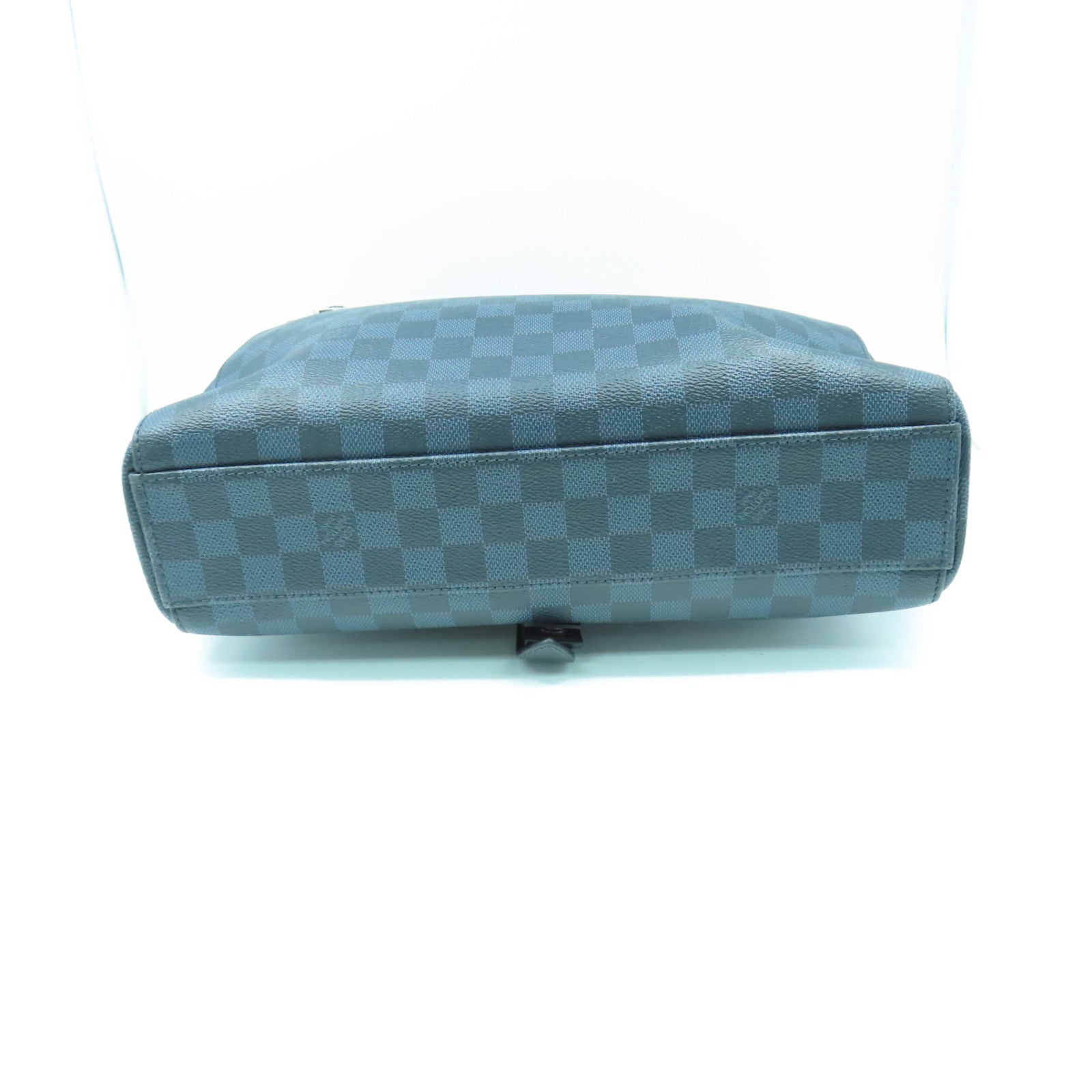 LOUIS VUITTON Damier Cobalt Messenger Bag銀扣肩背袋藍色/黑色