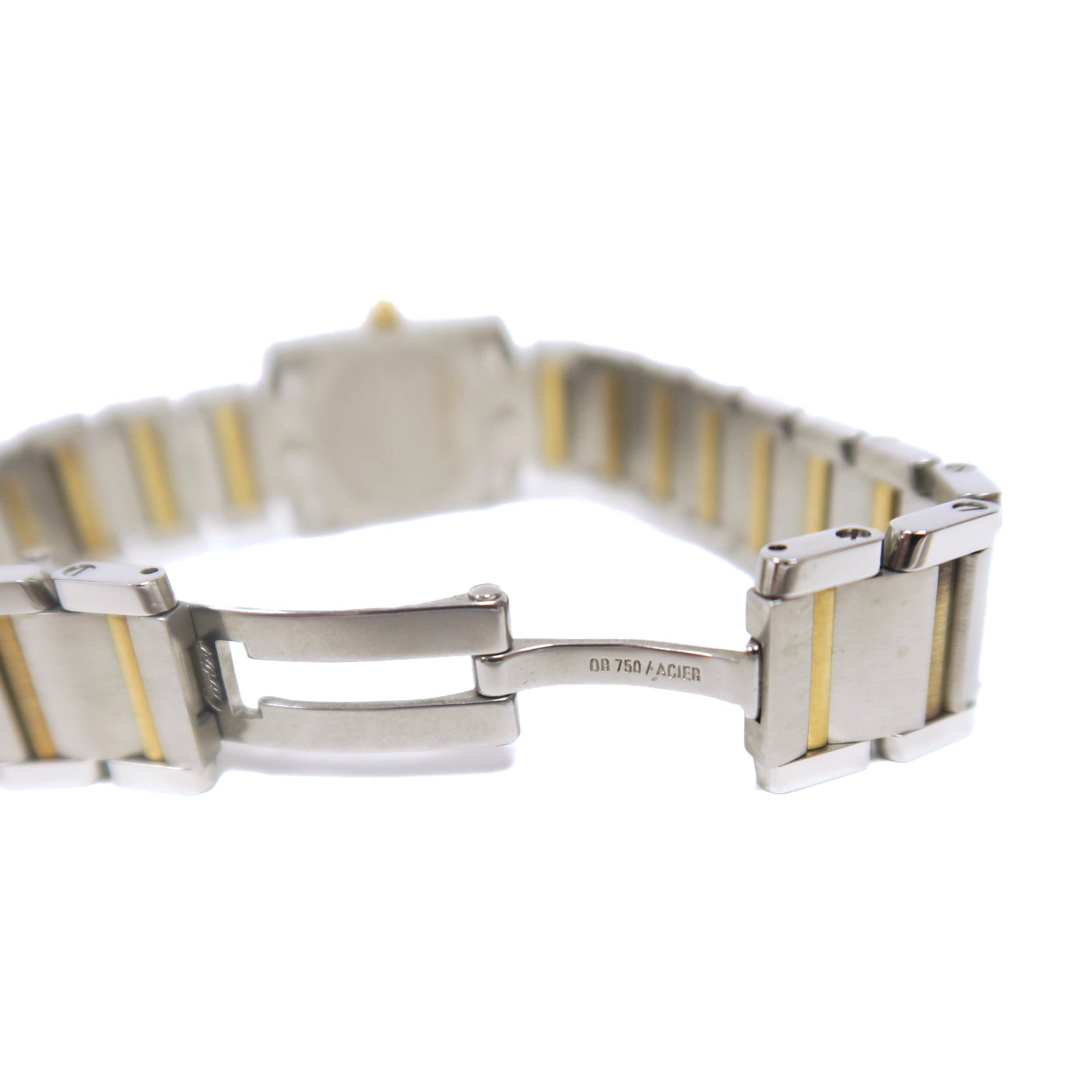 CARTIER 18K白金/黃金/不鏽鋼Tank Francaise SM石英機芯白色