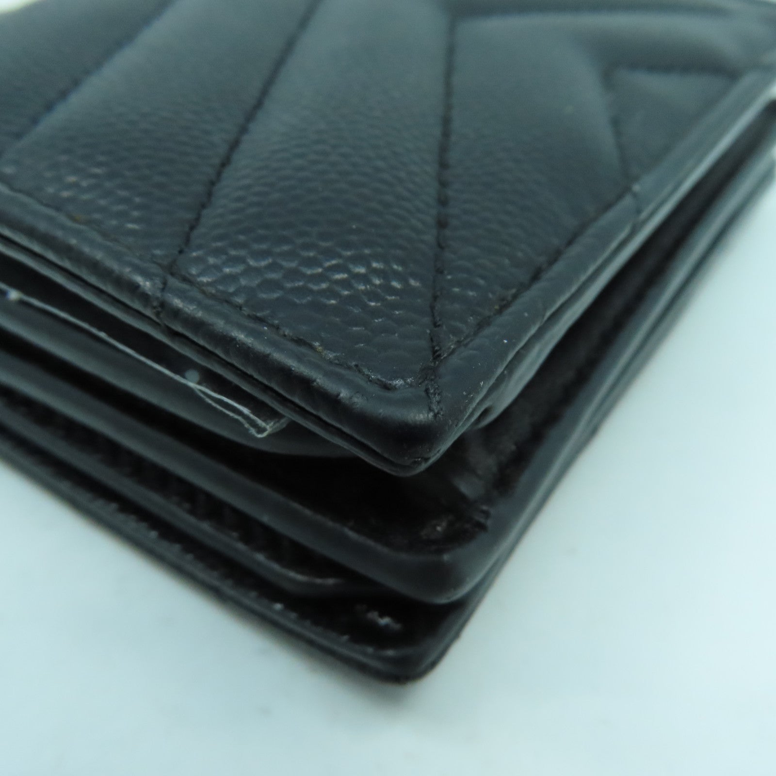 SAINT LAURENT 斜紋牛皮皮革Wallet金扣錢包黑色