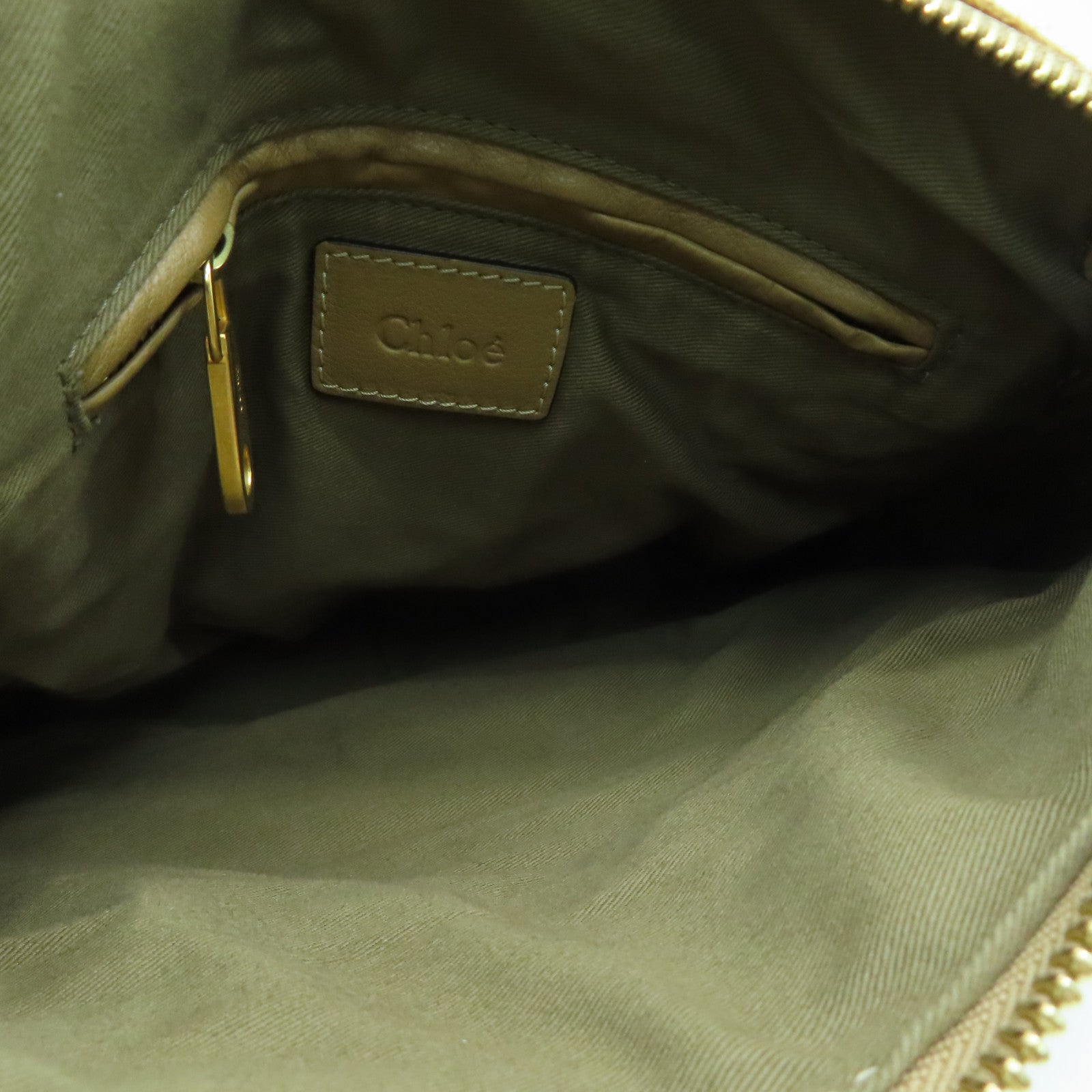 Chloe 【激减优惠】牛皮皮革Shoulder Bag金扣肩背袋啡色