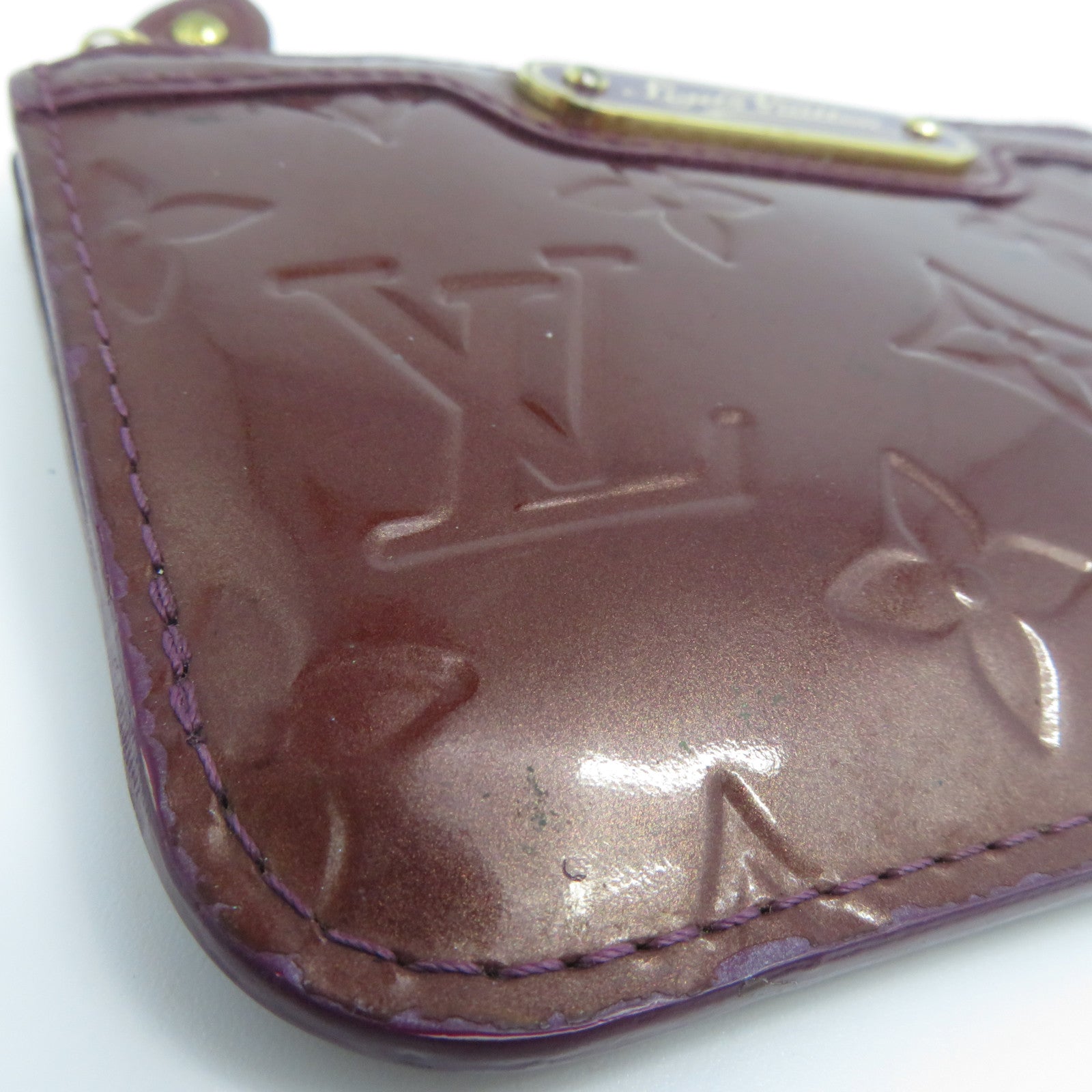 LOUIS VUITTON Monogram Vernis Coin Purse金扣零錢包紫色