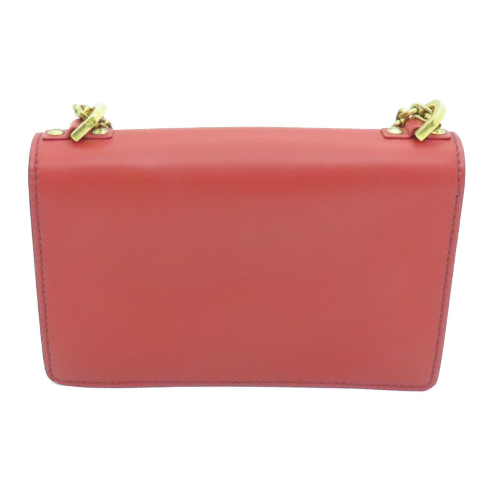 Dior cowhide leather Chain Shoulder Bag gold buckle chain shoulder bag red