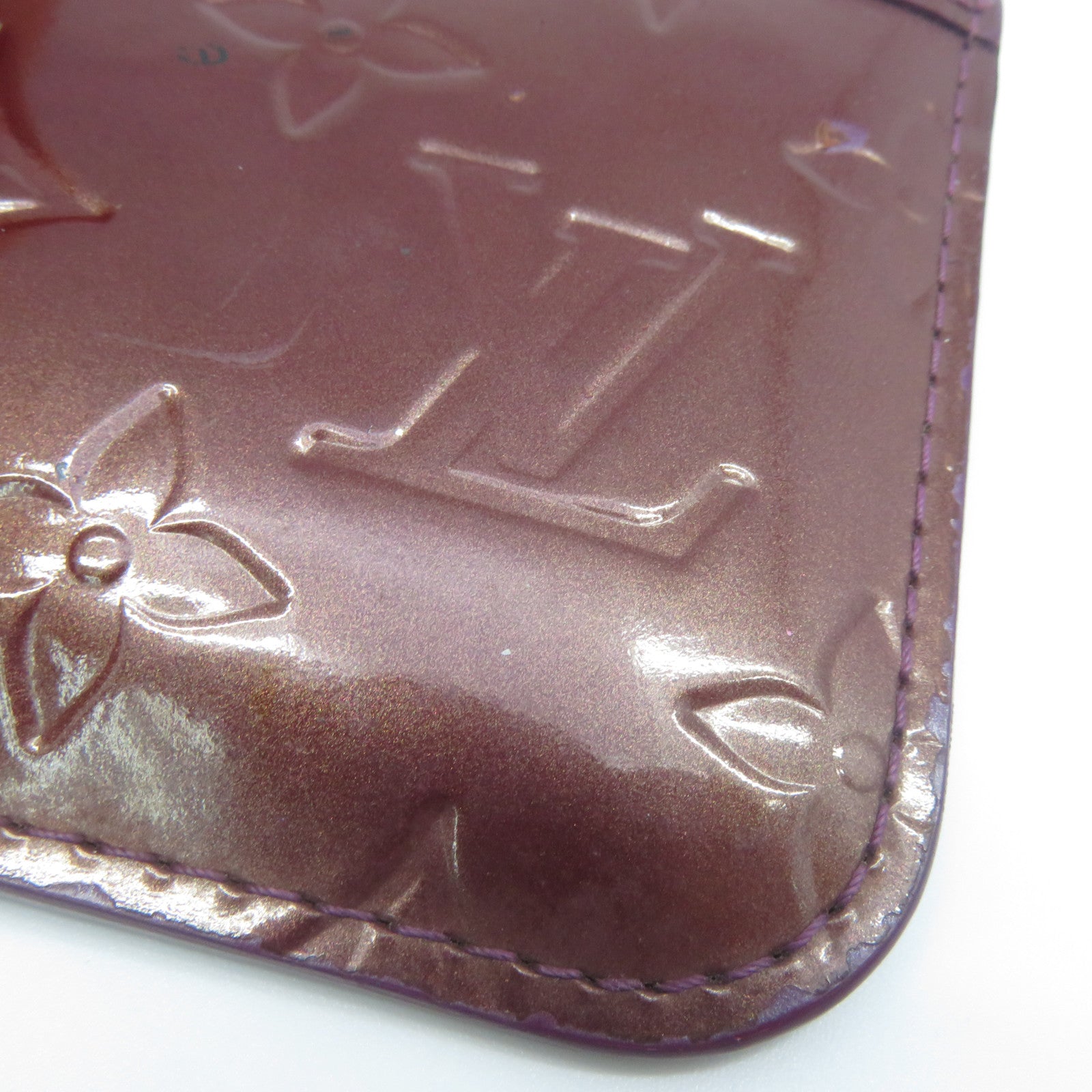 LOUIS VUITTON Monogram Vernis Coin Purse金扣零錢包紫色