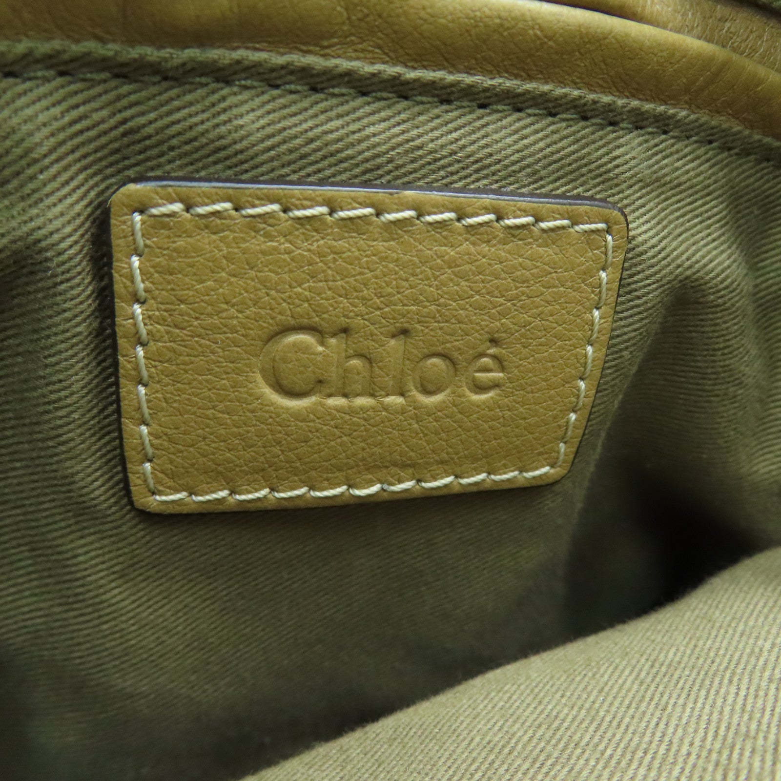 Chloe 【激减优惠】牛皮皮革Shoulder Bag金扣肩背袋啡色